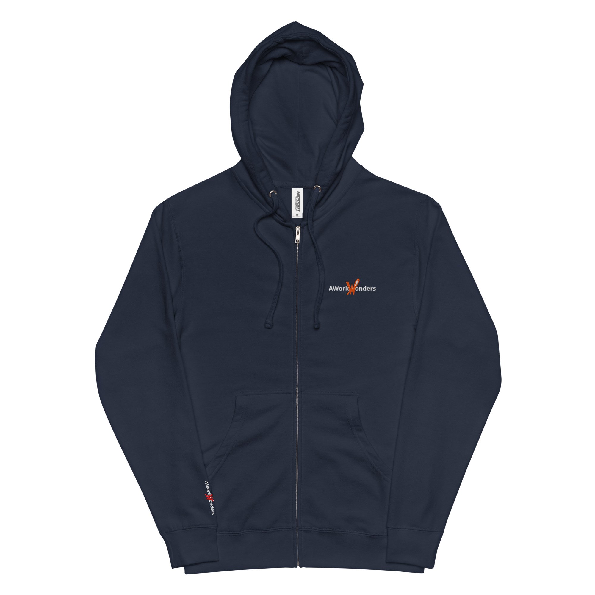 unisex-fleece-zip-up-hoodie-classic-navy-front-692d3905ecdc4.jpg
