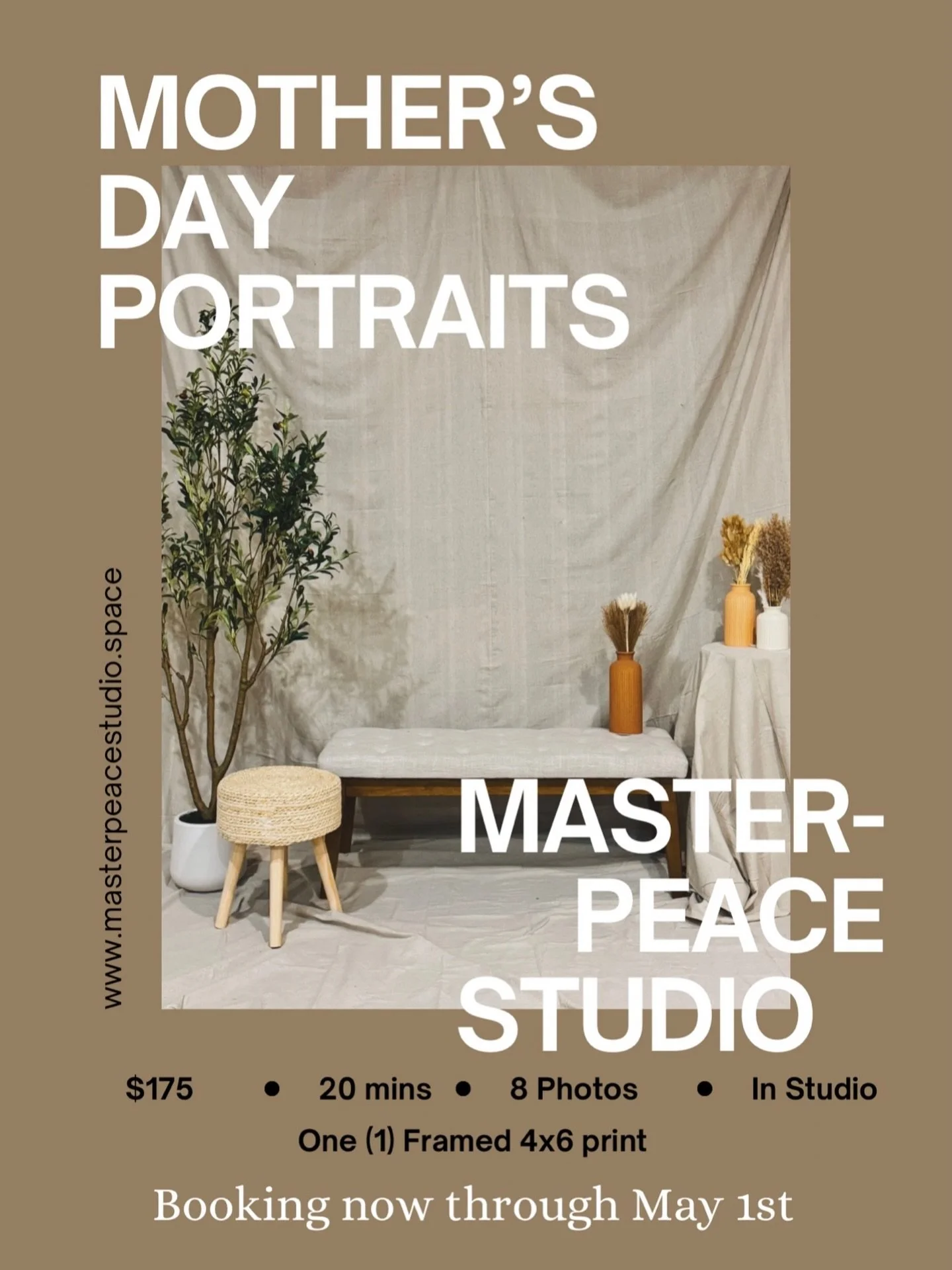 Show Your Love!

Now Booking &mdash; Mother&rsquo;s Day Portraits

Celebrate the women who matter most with a styled, timeless studio portrait session.

Your session includes:

&ndash; 20-minute private session
&ndash; 8 edited digital images
&ndash;