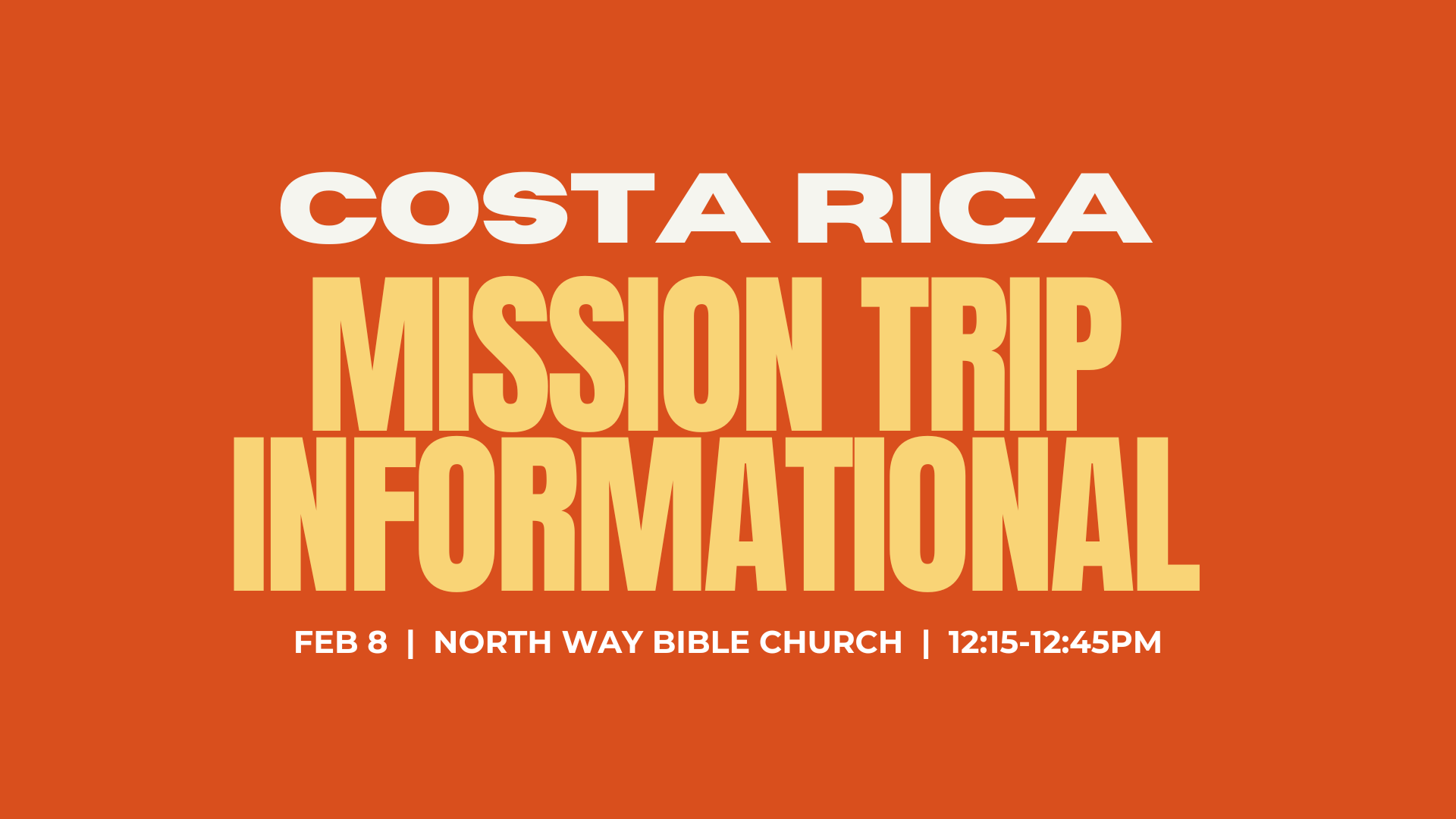 Costa Rica Mission Trip Informational