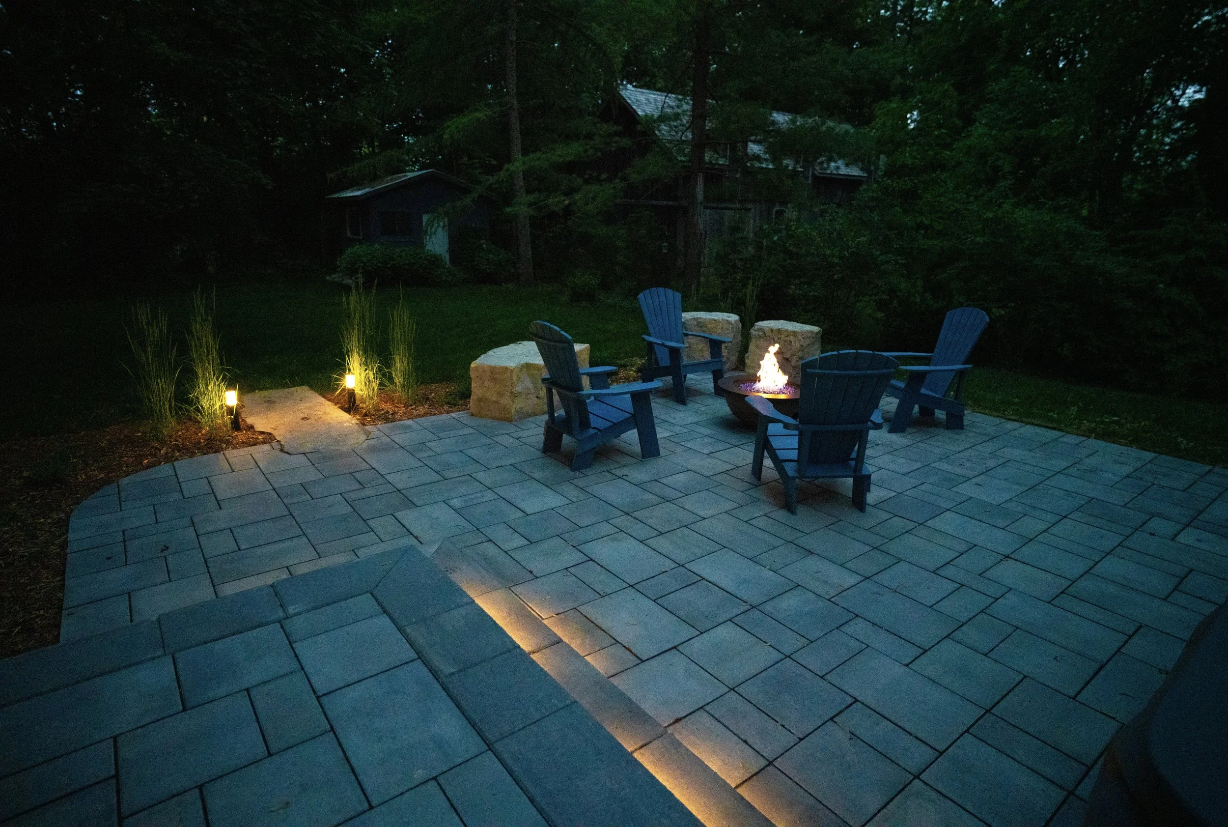 Backyard patio with 