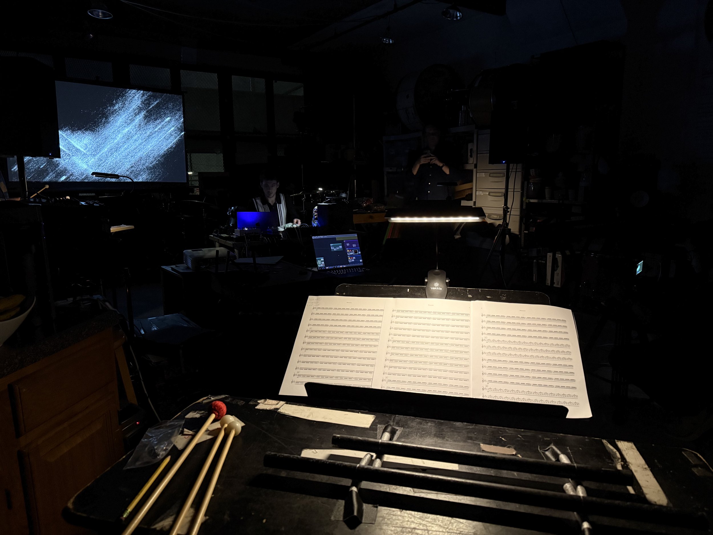 rehearsing "Winnows" by Blank Aberration, 2024