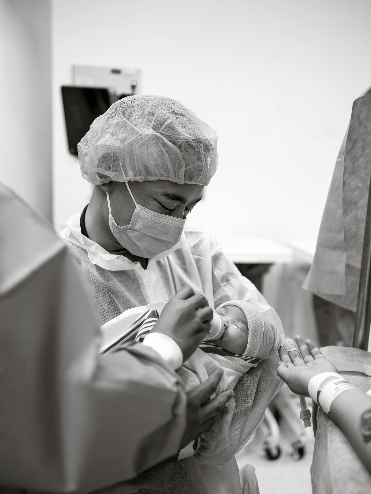 In the first moments of life, love and care surround every tiny heartbeat. A father in scrubs, holding his newborn, embodies strength, protection, and unwavering connection. Our exclusive photography captures these tender beginnings, preserving the b