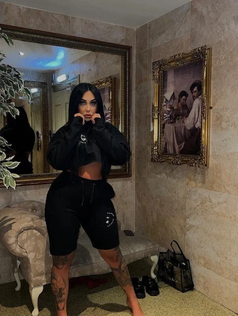 Black F Crop top and shorts 2.jpg