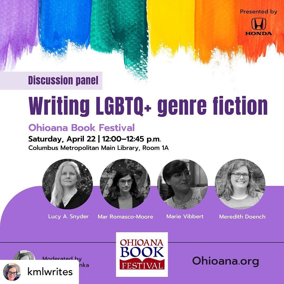 Posted @withregram &bull; @kmlwrites Ohio friends! I am emerging from my isolation chamber with my oxygen machine and all my book fair money for the Ohioana Book Festival this weekend! I&rsquo;m moderating a discussion panel on writing LGBTQ+ genre f