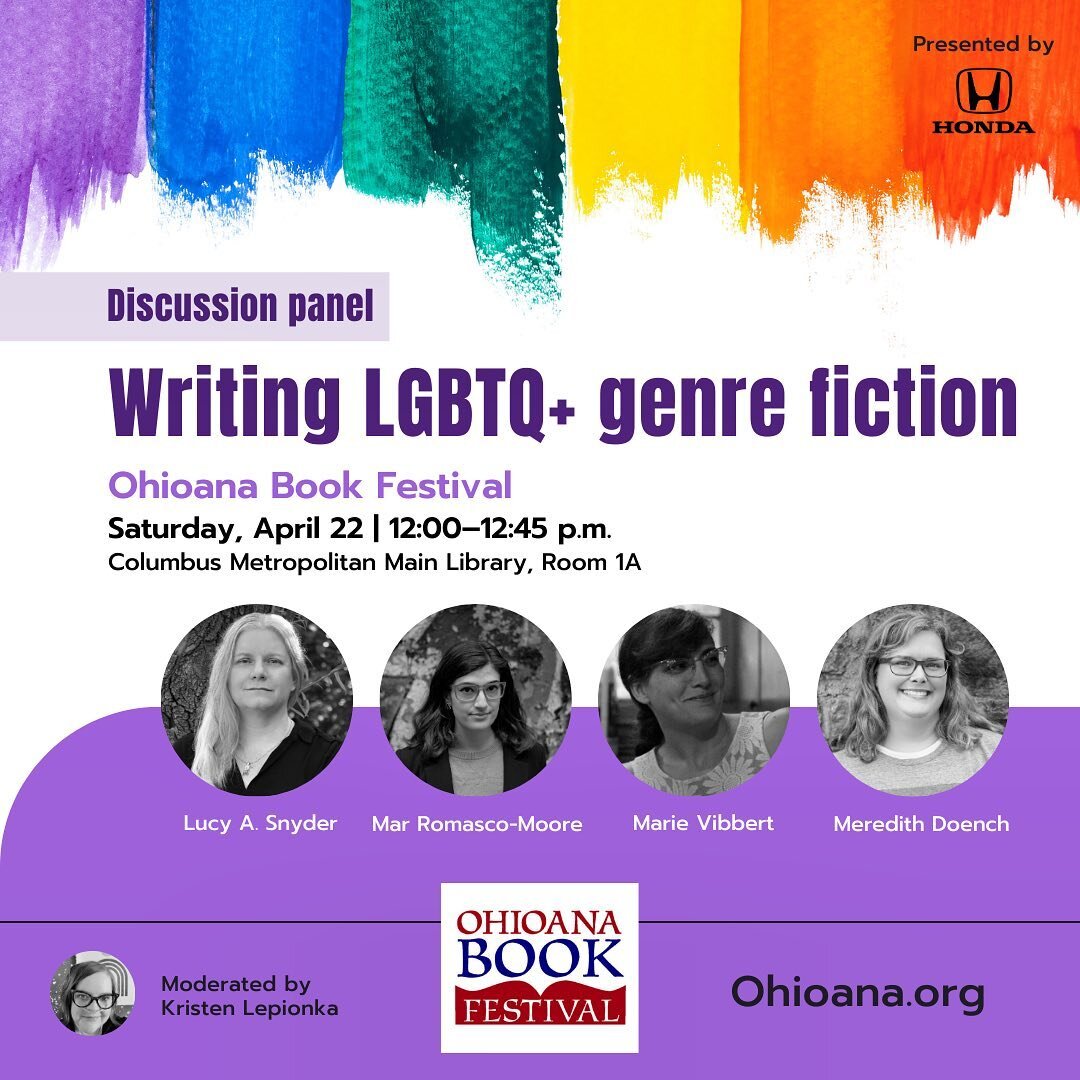 The Ohioana Book Festival is tomorrow in Columbus! I&rsquo;m looking forward to this panel with @kmlwrites @marromasco