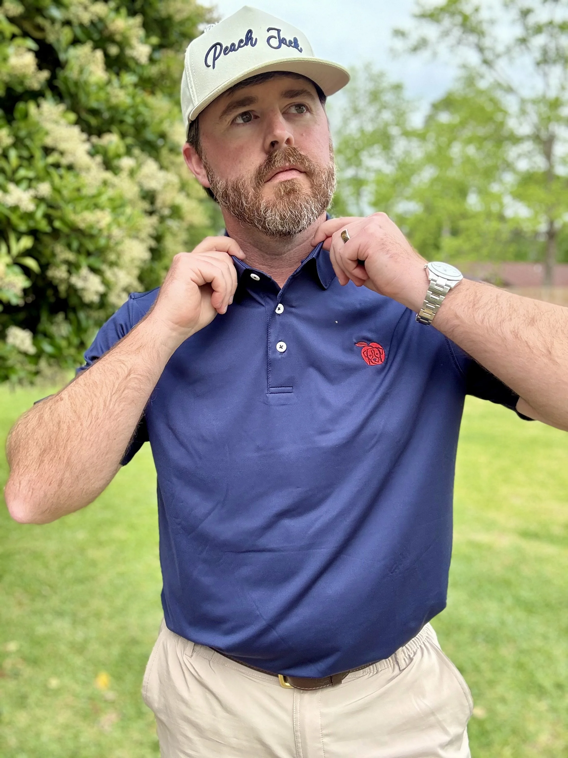 Shop Peach Jack adult apparel featuring premium t-shirts, performance golf polos, lightweight performance gear, camo shirts, and Southern-inspired clothing for everyday comfort.
