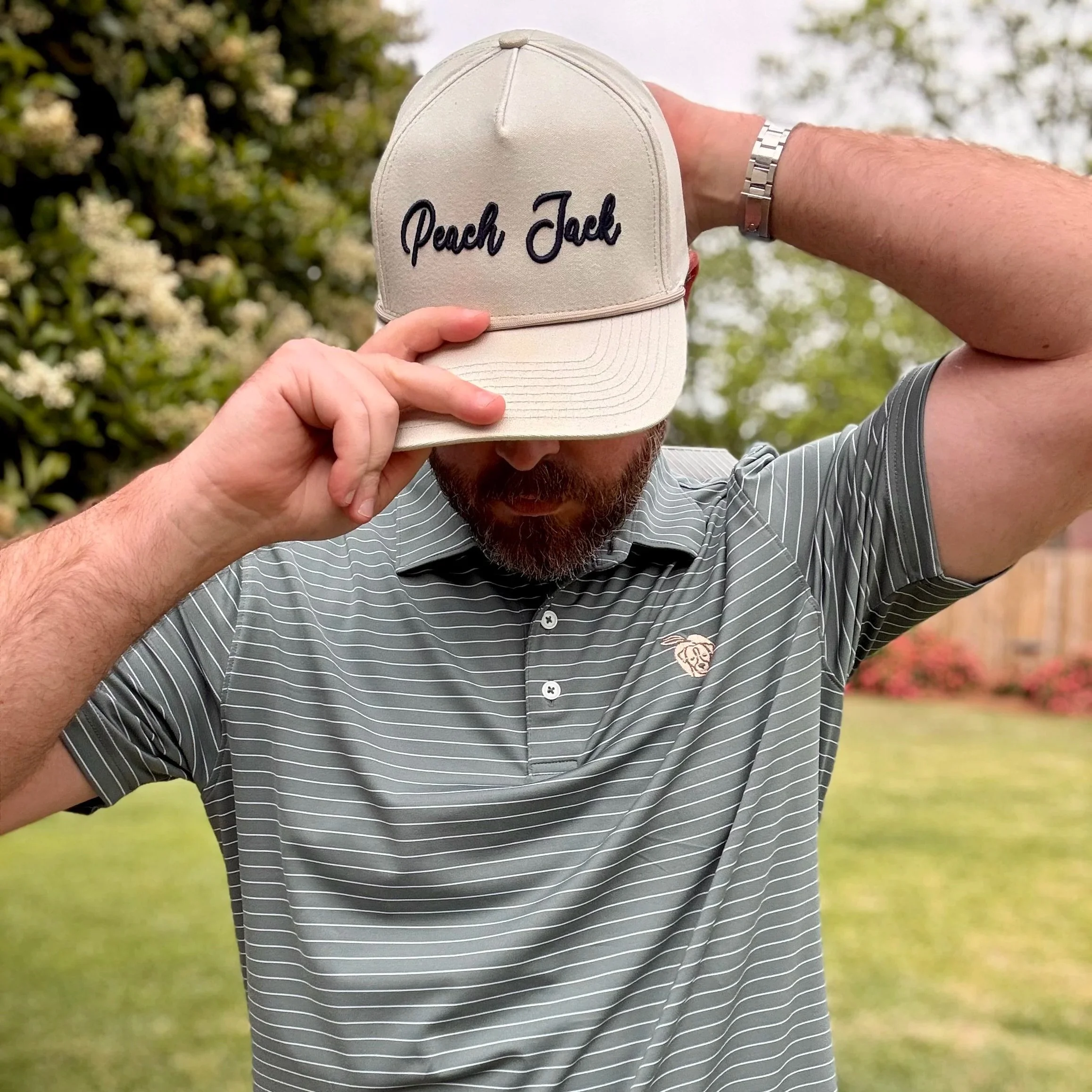 Shop Peach Jack hats including trucker hats, golf hats, rope hats, camo hats, and performance headwear made for comfort and built to last.