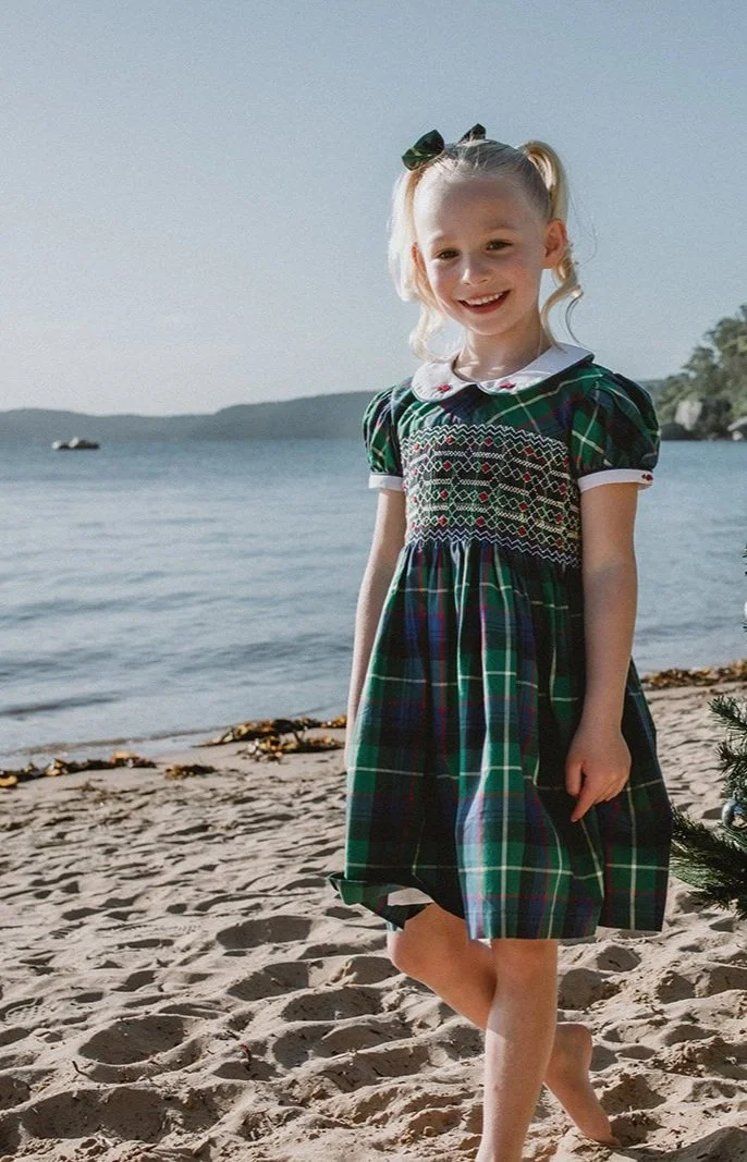 Smocked Dress Kids Tartan Dress Blue And Green Tartan Ninon Dress Losange Smocks Smocked Dress Kids Tartan Dress Blue And Green Tartan Ninon Dress Losange Smocks