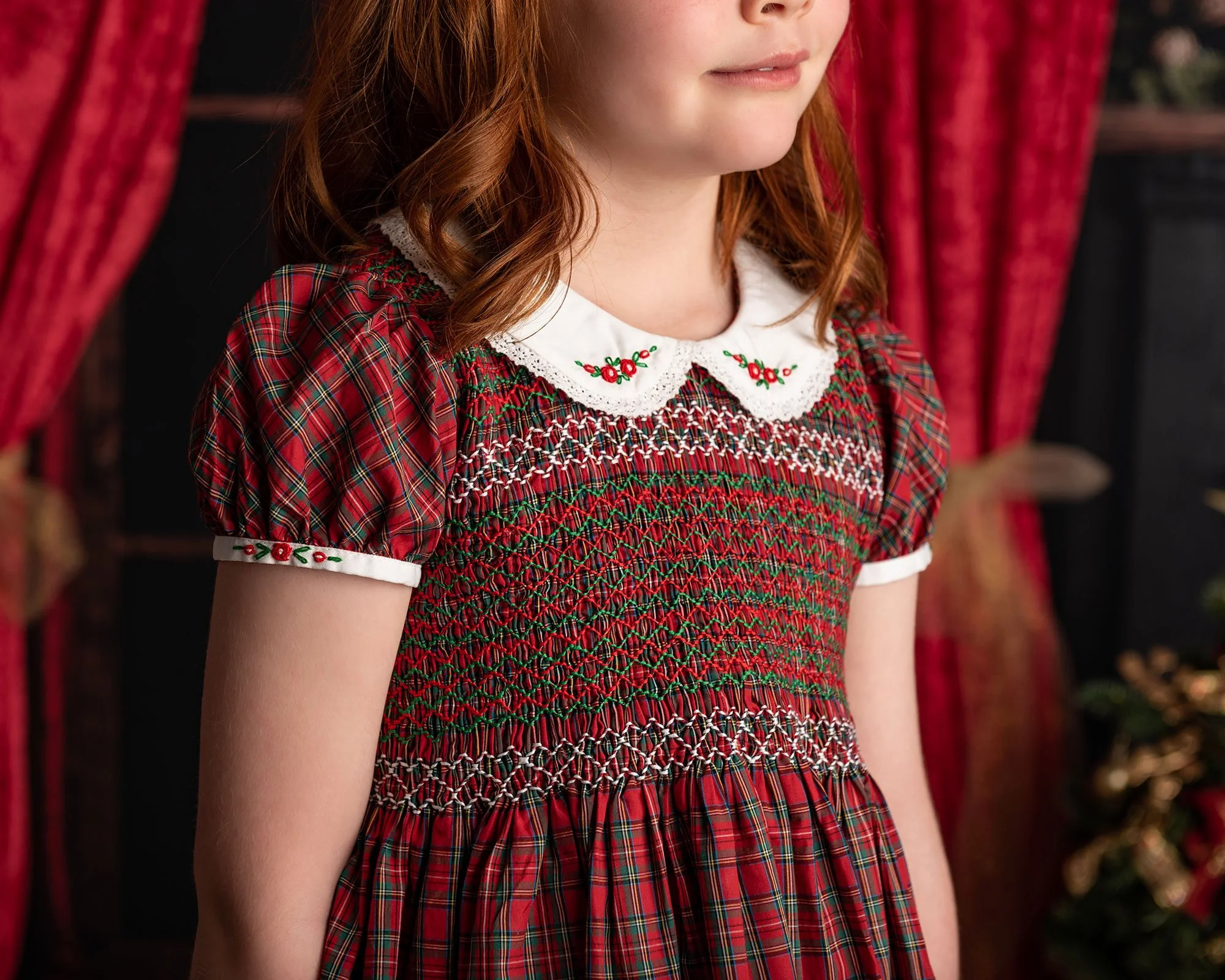 Christmas smocked dress toddler Australian smock dress xmas baby party