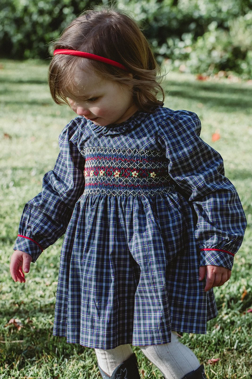 A toddler in luxury online boutique Australian childrens clothing brand Dot and Mila.