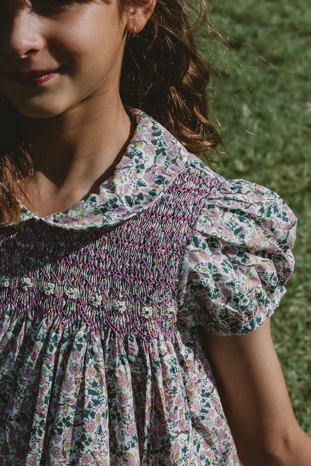 Pink floral hand-smocked dress | Liberty print smock girls toddler | Dot & Mila boutique Australia dress | Dot & Mila Pink floral hand-smocked dress | Liberty print smock girls toddler | Dot & Mila boutique Australia dress | Dot & Mila