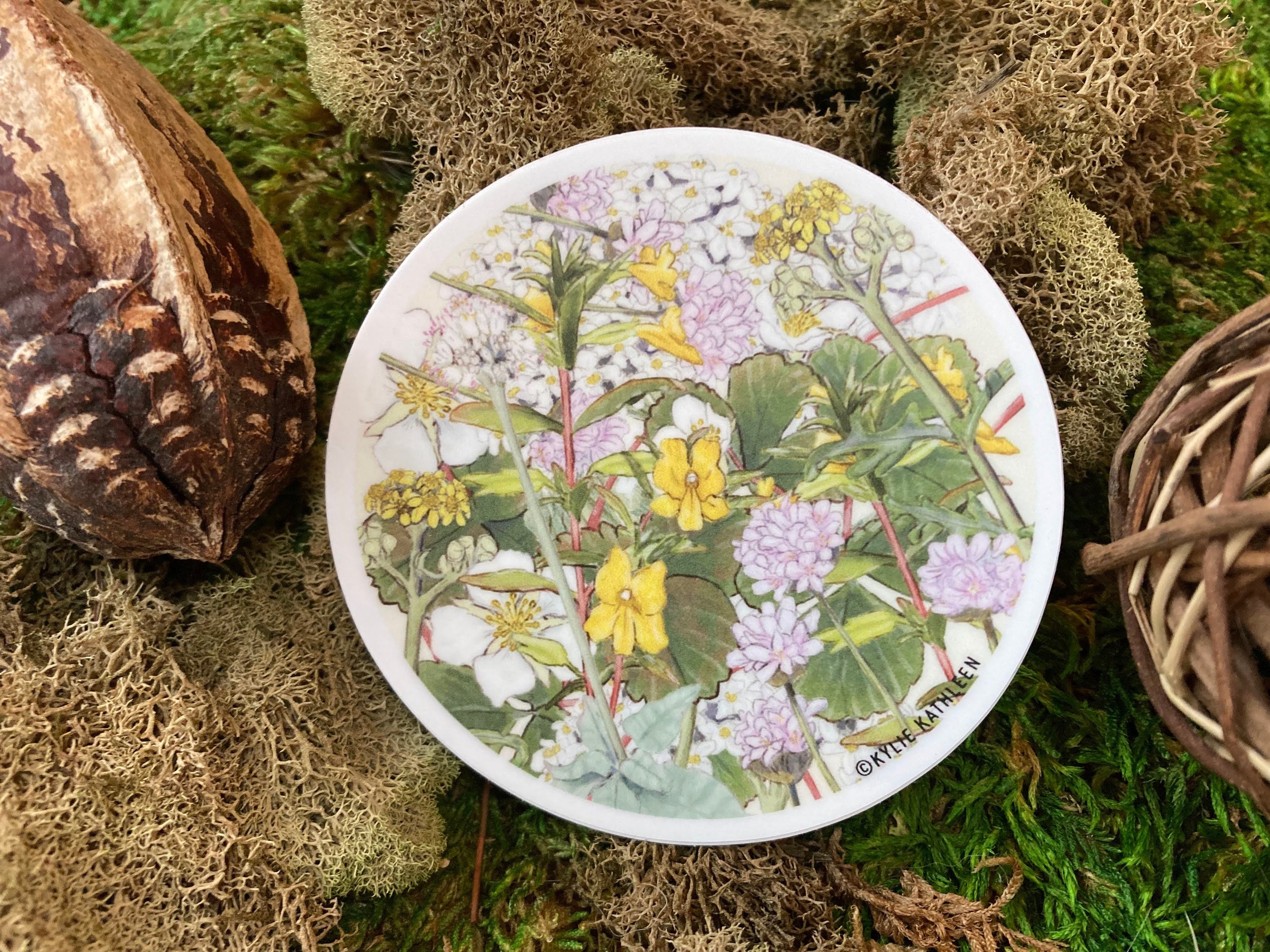Coastal Flowers Sticker