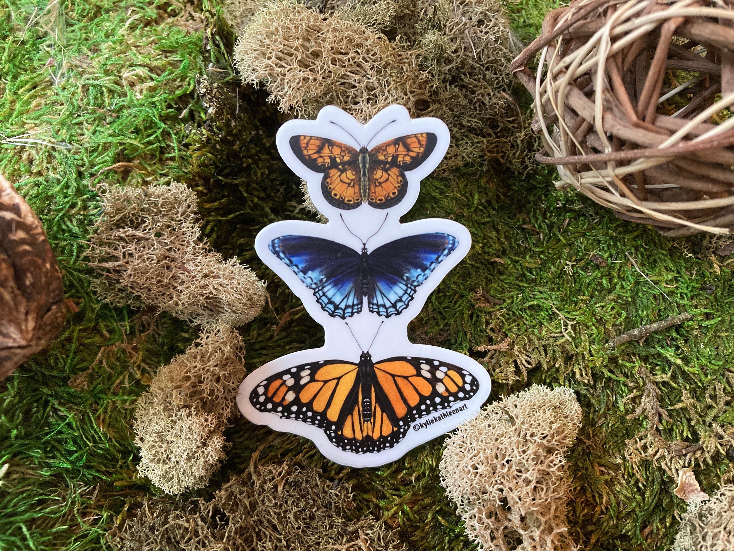 Butterfly Tower Sticker