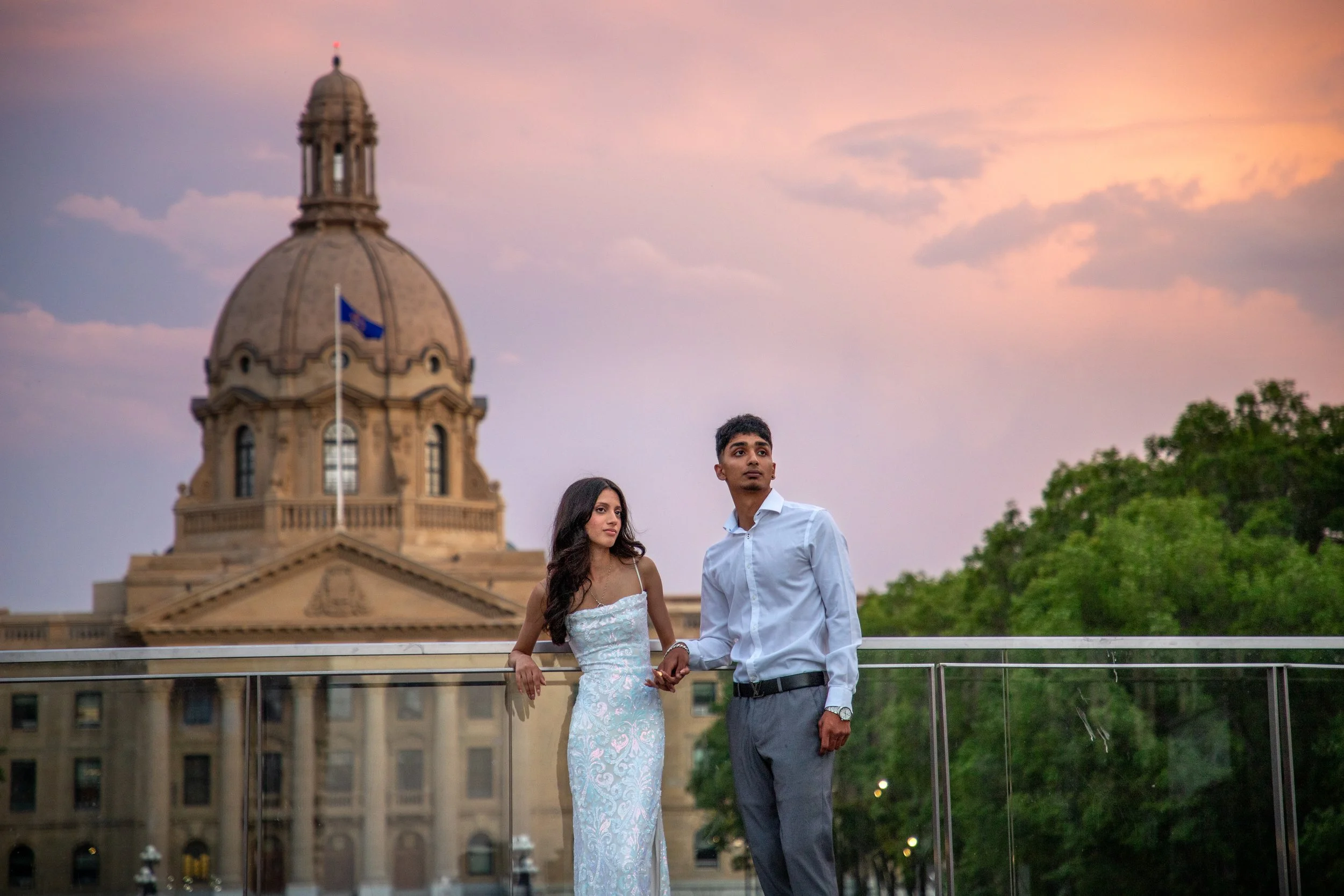 Golden hour couple photography session in Edmonton