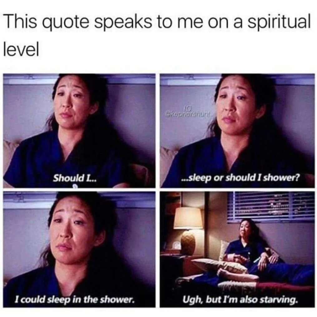 This meme speaks to me today 🤣 I've spent more of this week at the hospital with clients than I have at home and I'm feeling it! I'm thankful for this beautiful sunny day to recharge! 

Birthwork is unpredictable and the schedule is seriously tough 