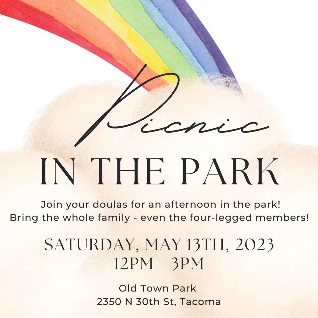 Our second park date of 2023 is this weekend! Come out and say hello, meet other Puget Sound families, and enjoy some sunshine! 

All past, present, and even FUTURE clients are welcome 🥰 Bring your kiddos, dogos, and a picnic lunch. 

#doulalife #do
