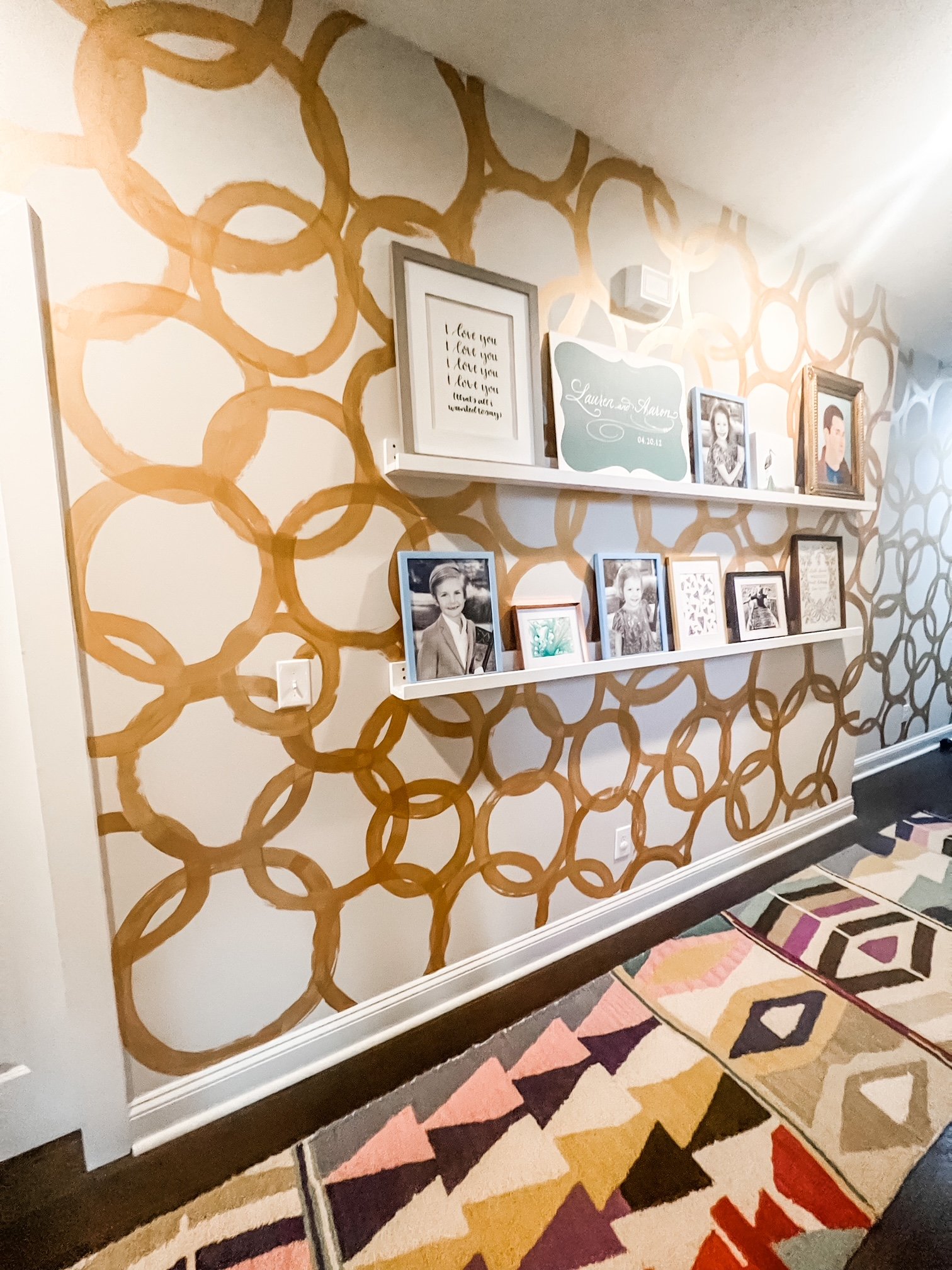 Gold Rings Accent Wall