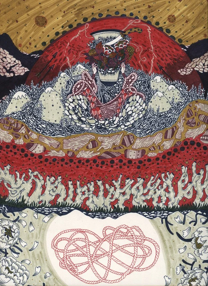 DECISIONS WE MADE
Ink on 140 lbs hot press paper
9" x 12"
2013