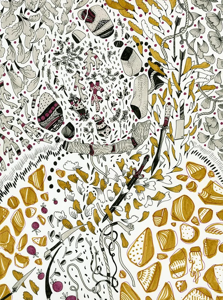 YOU GIVE EVERYTHING
Ink on 140 lbs hot press paper
9" x 12"
2013