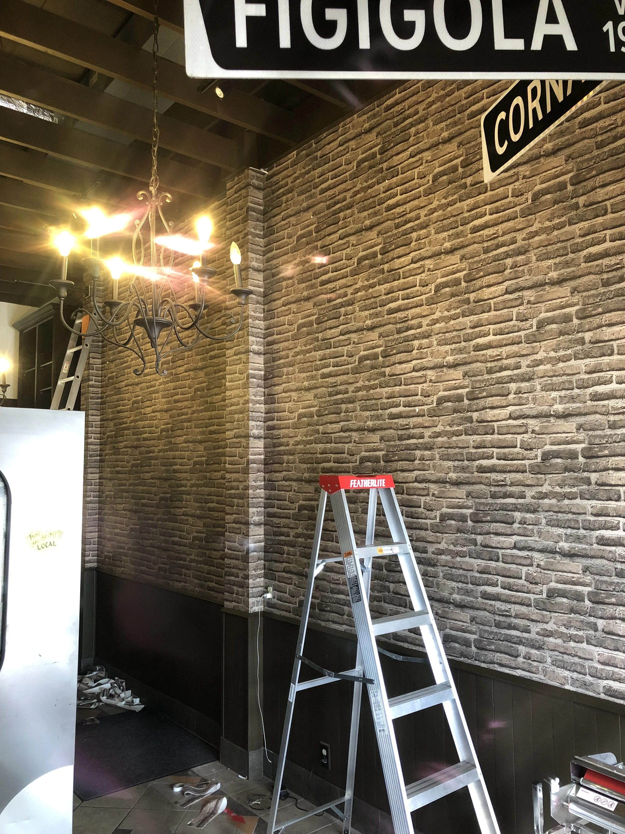 It was awesome to wallpaper Fratelli Bakery!