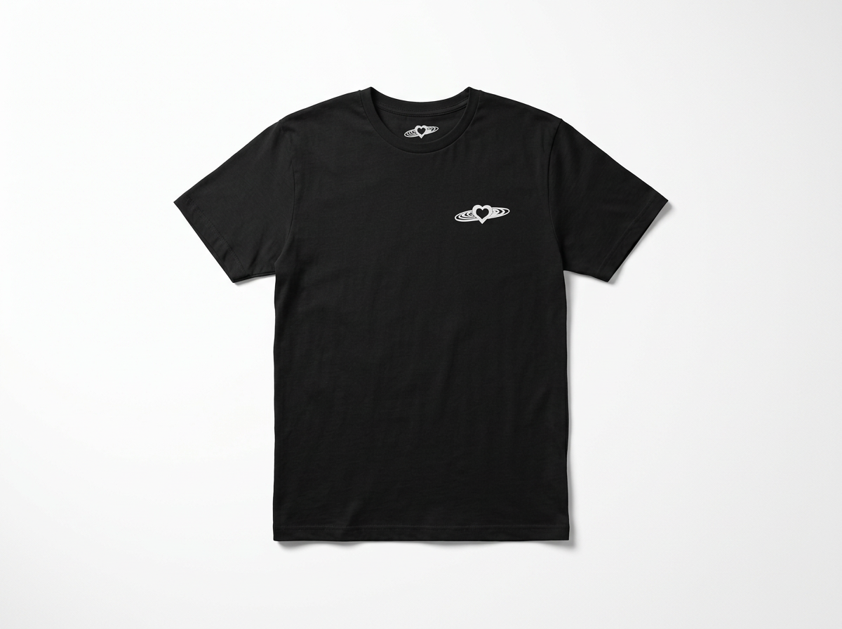 Heartaxy Print T-Shirt | Black