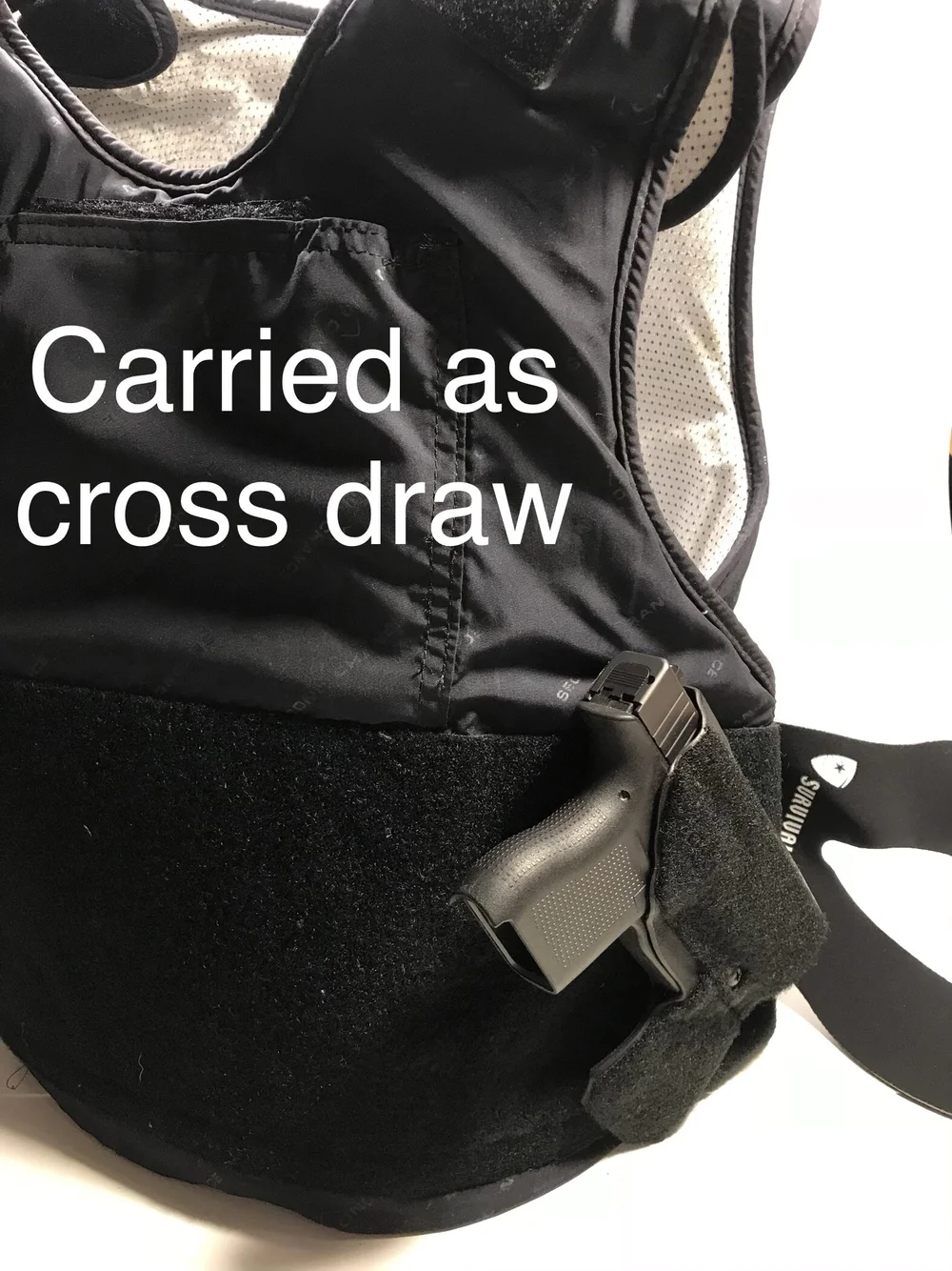 Holster Vest in Black Brush Stroke - 