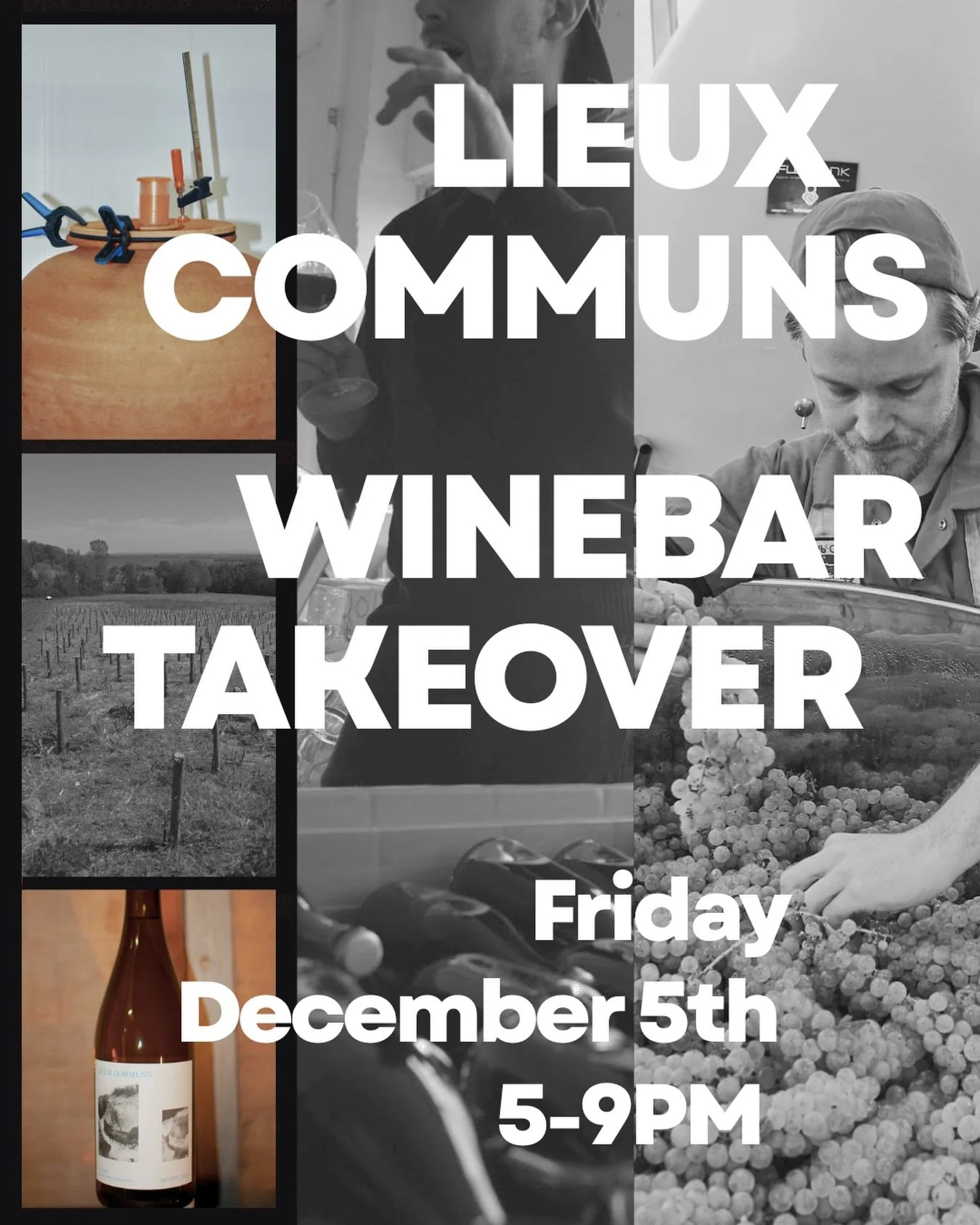 THIS coming Friday, December 5th we are excited to welcome @lieuxcommuns.vin from Montreal! 🇨🇦🇨🇦

These wines are fresh and brand new to the state, and we are thrilled to host Daniel Gillis @gillisdaniel , one of the winemakers / Sommeliers Behin