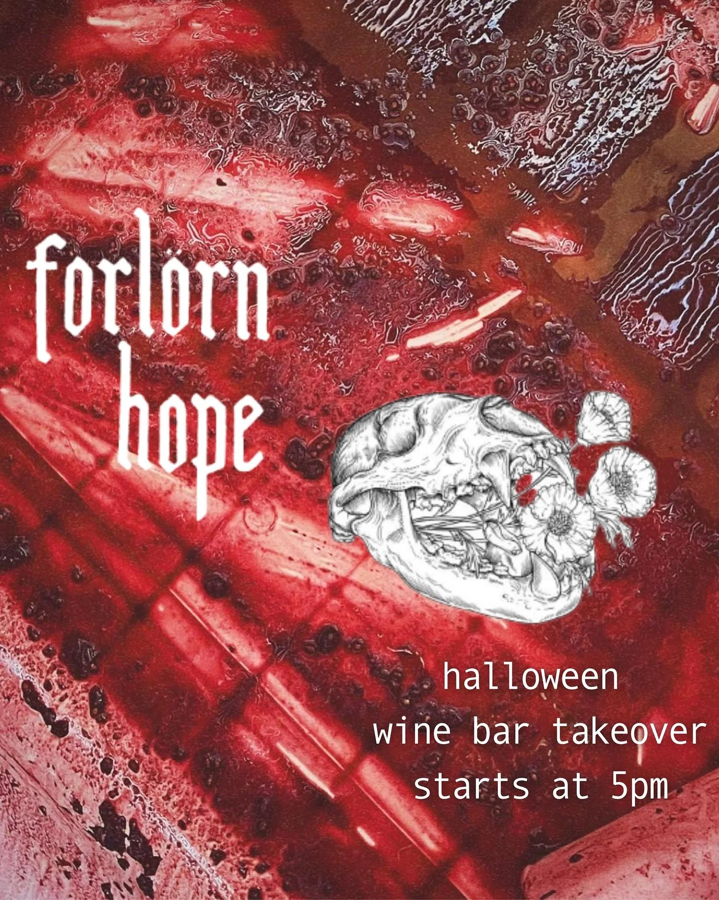 👻 Something wickedly delicious this way pours... ON HALLOWEEN!
 For one night only, @forlornhopewines is haunting the bar for a Halloween takeover. From the rugged Sierra Foothills of California, winemaker Matthew Rorick conjures rare and wonderful 