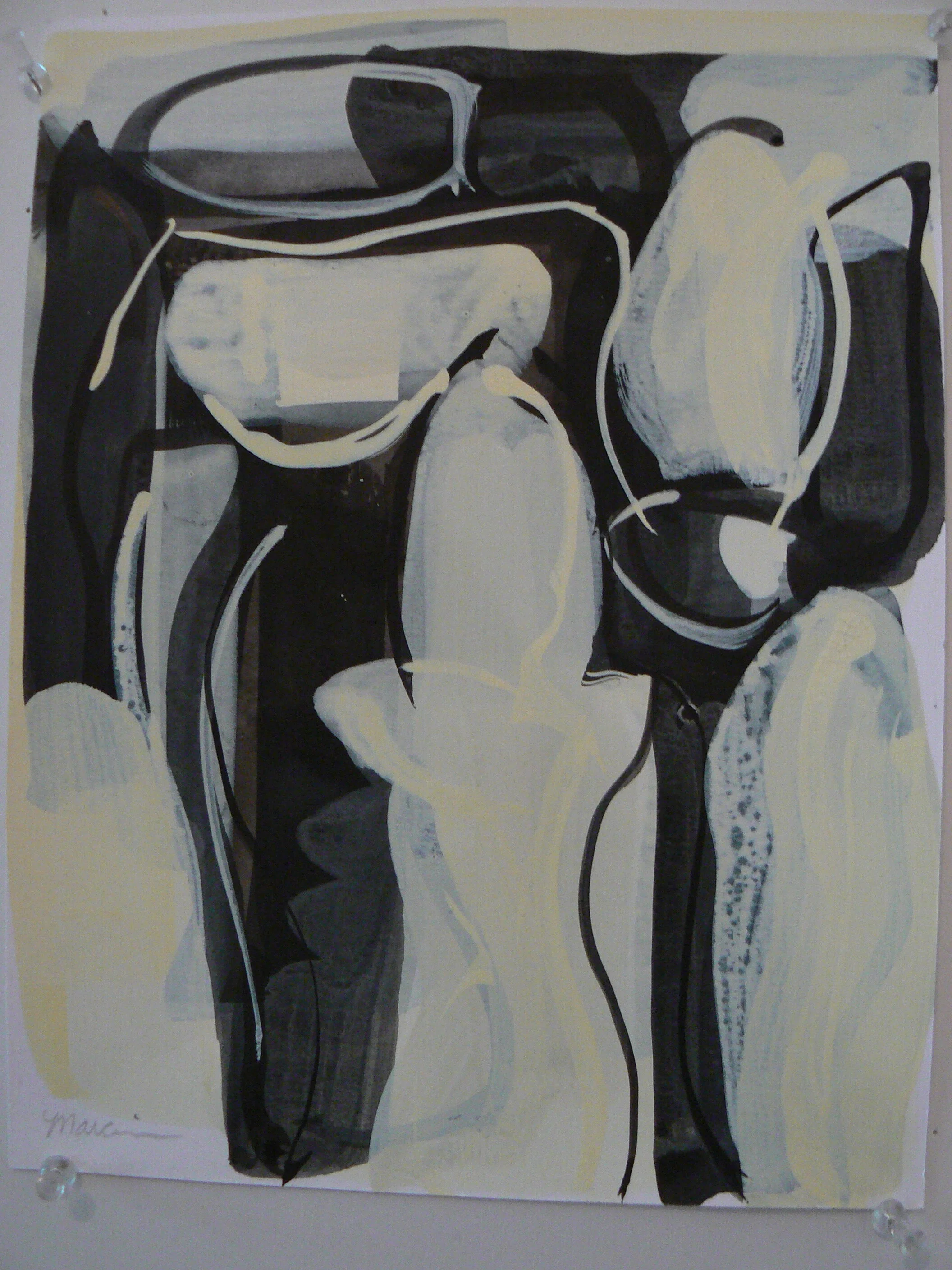 'Mako'  Mixed Media on Paper 9" x 12"