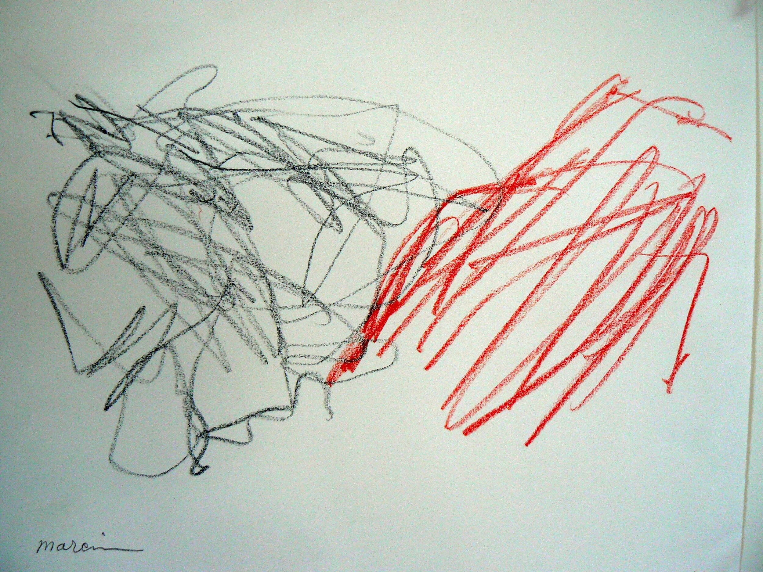 'Jackson Hole, Wyoming' Two-Handed Pencil Drawing on Paper 14" x 11"
