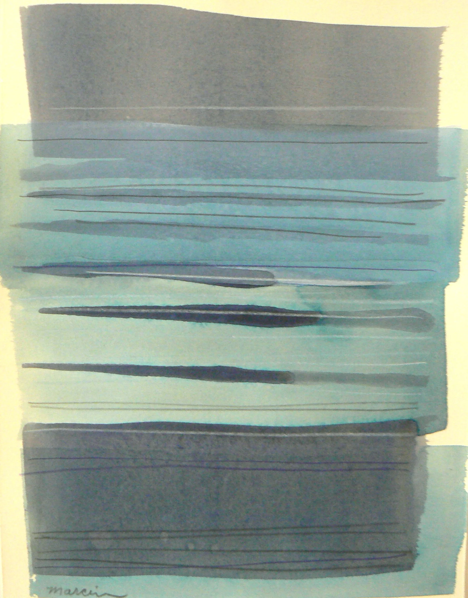 'Untitled' Mixed Media on Paper 9" x 12" 2014