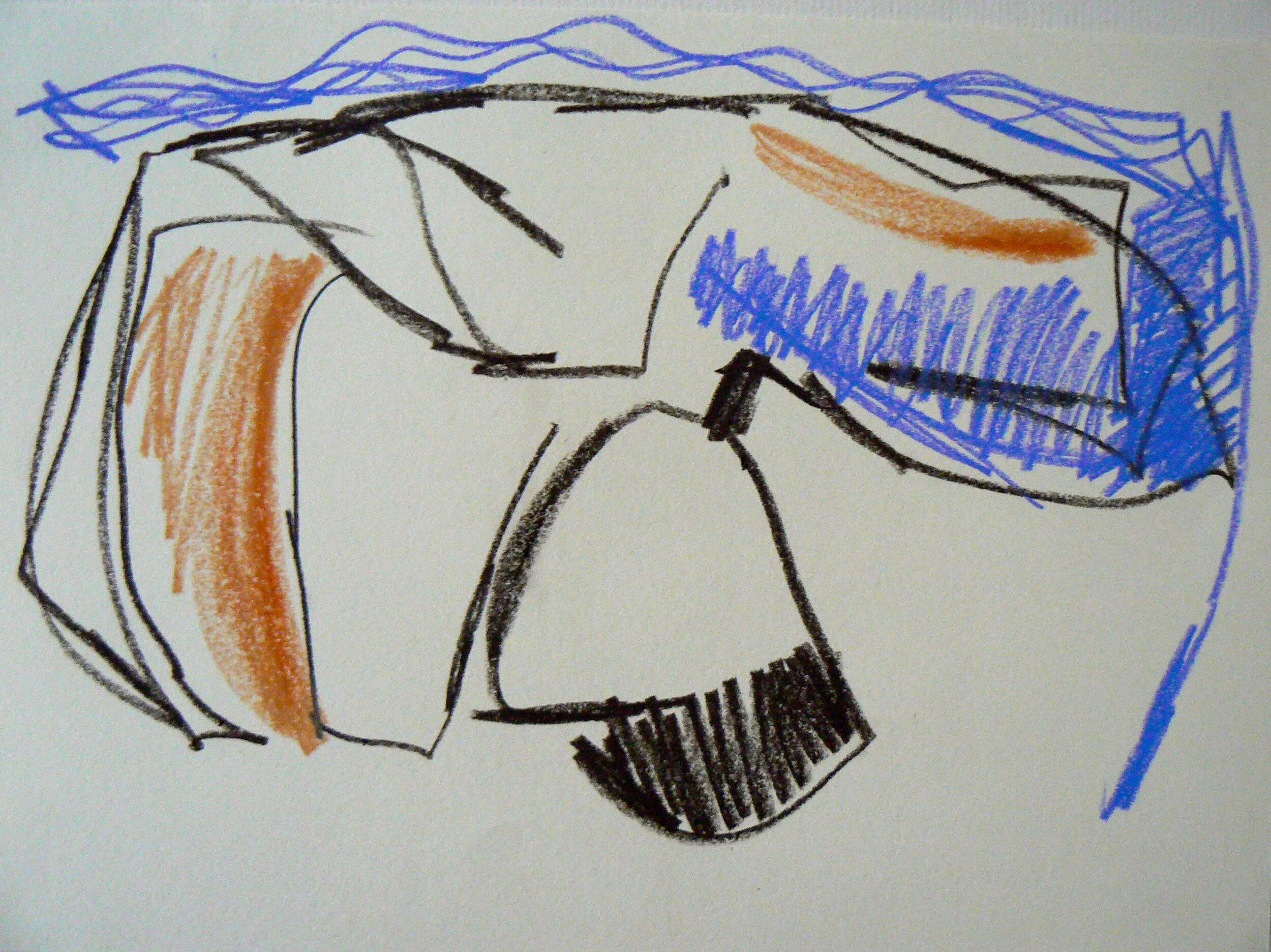 'Cave'  Crayon on Paper 12" x 8 1/4"