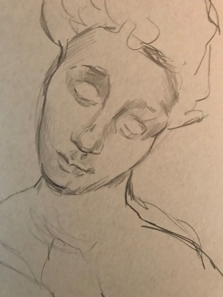 'After Rodin' Pencil on Paper