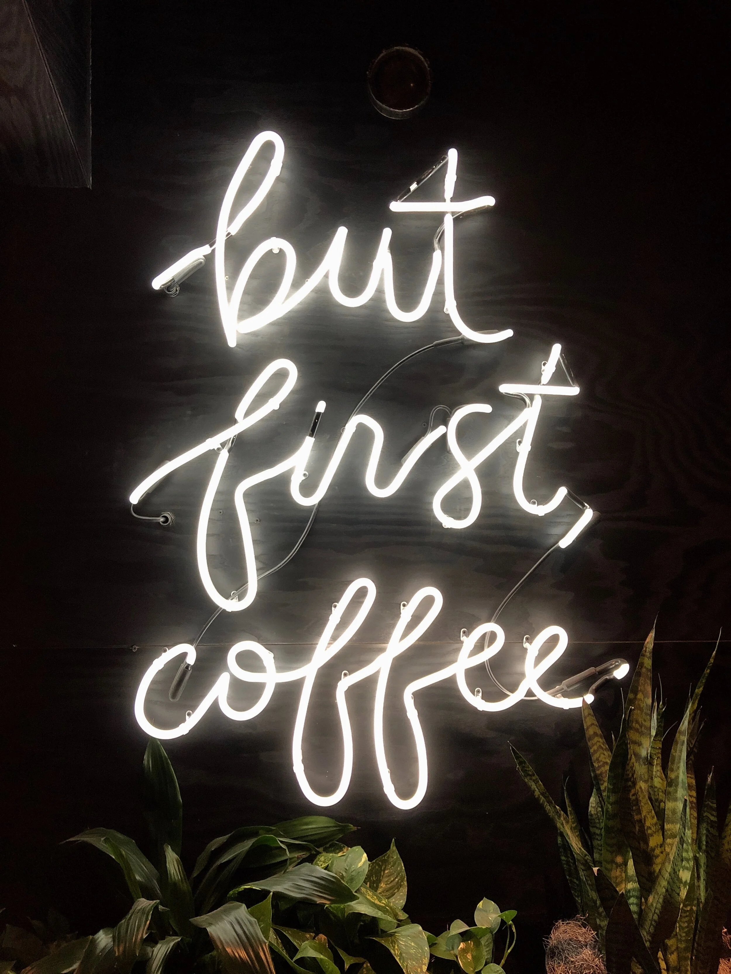 This neon sign is from the Line Hotel in Austin, Texas where there is actually an in-house coffee bar. I love a hotel that take their coffee seriously.