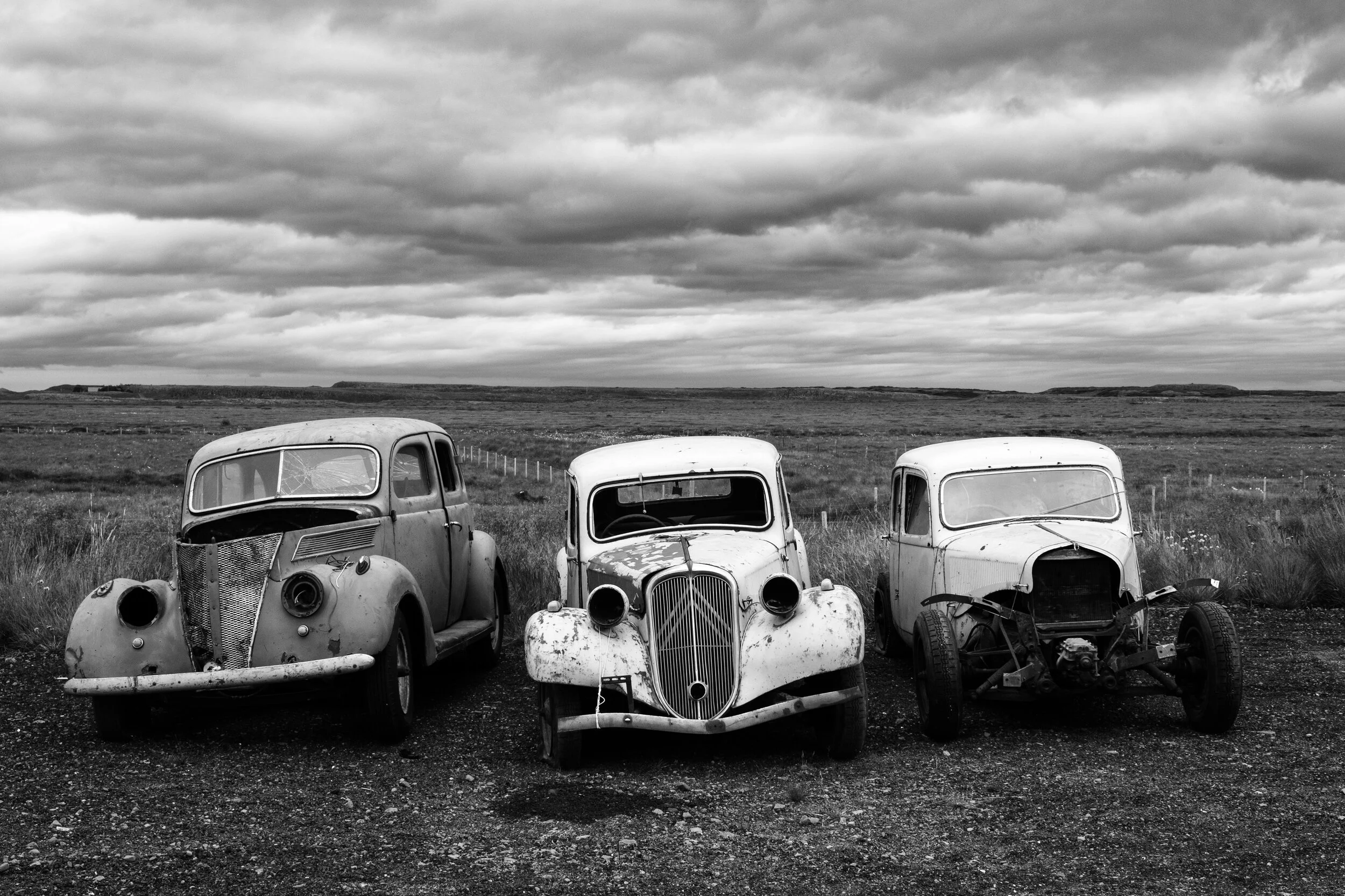 Old cars in Borgarnes