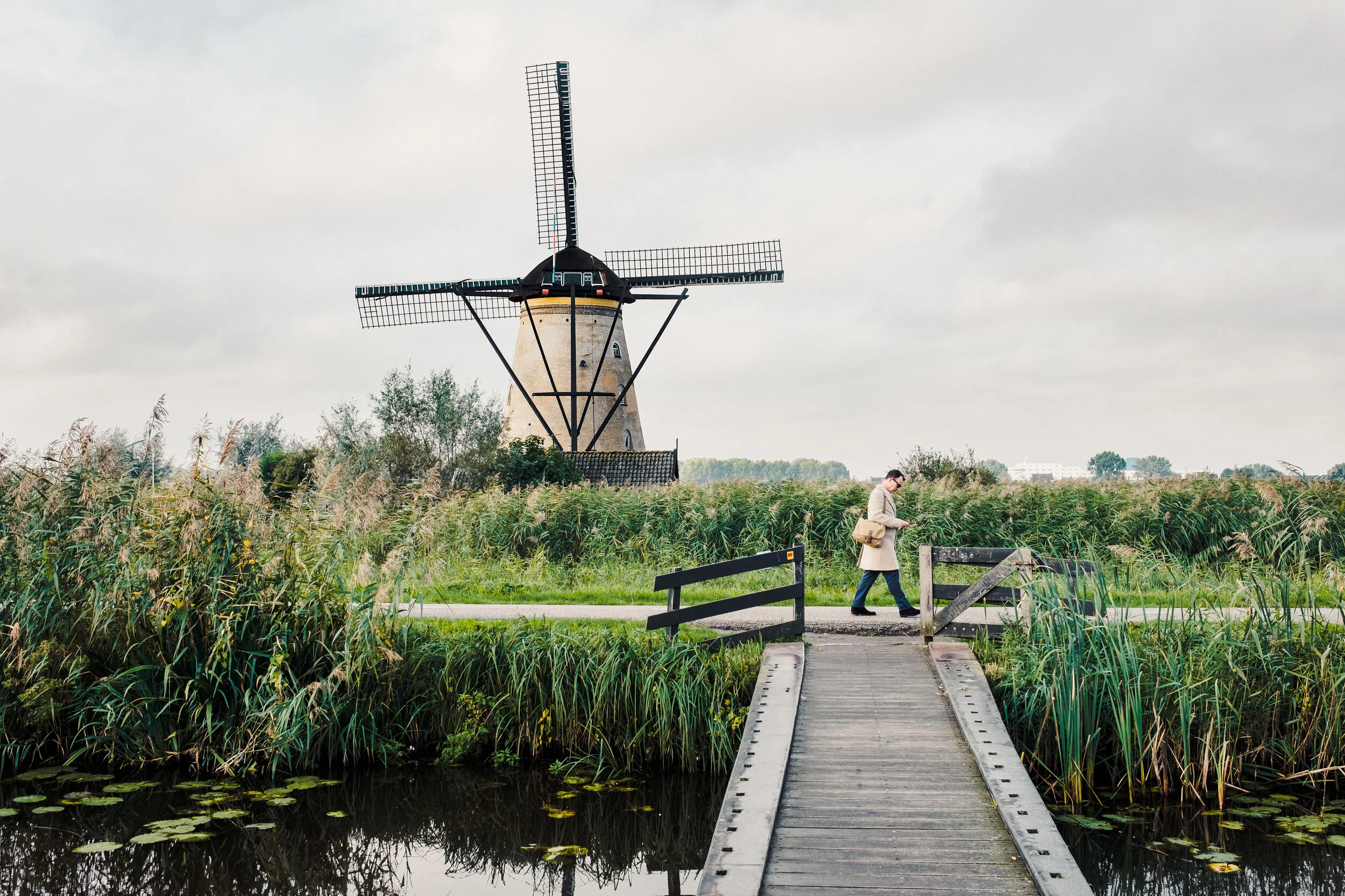 Tour guide at Kinderdijk
