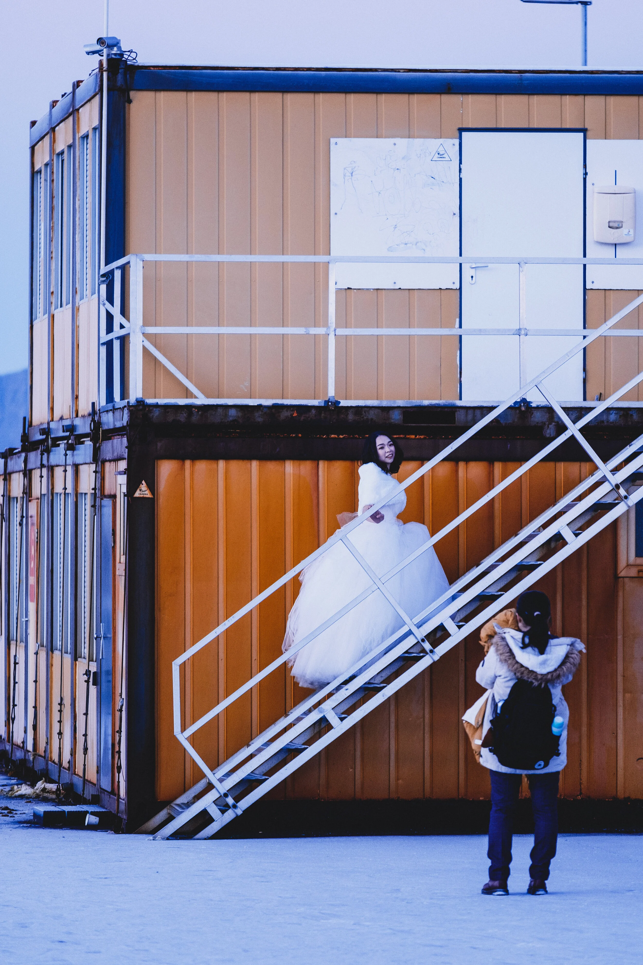 Bride in Reykjavík harbor