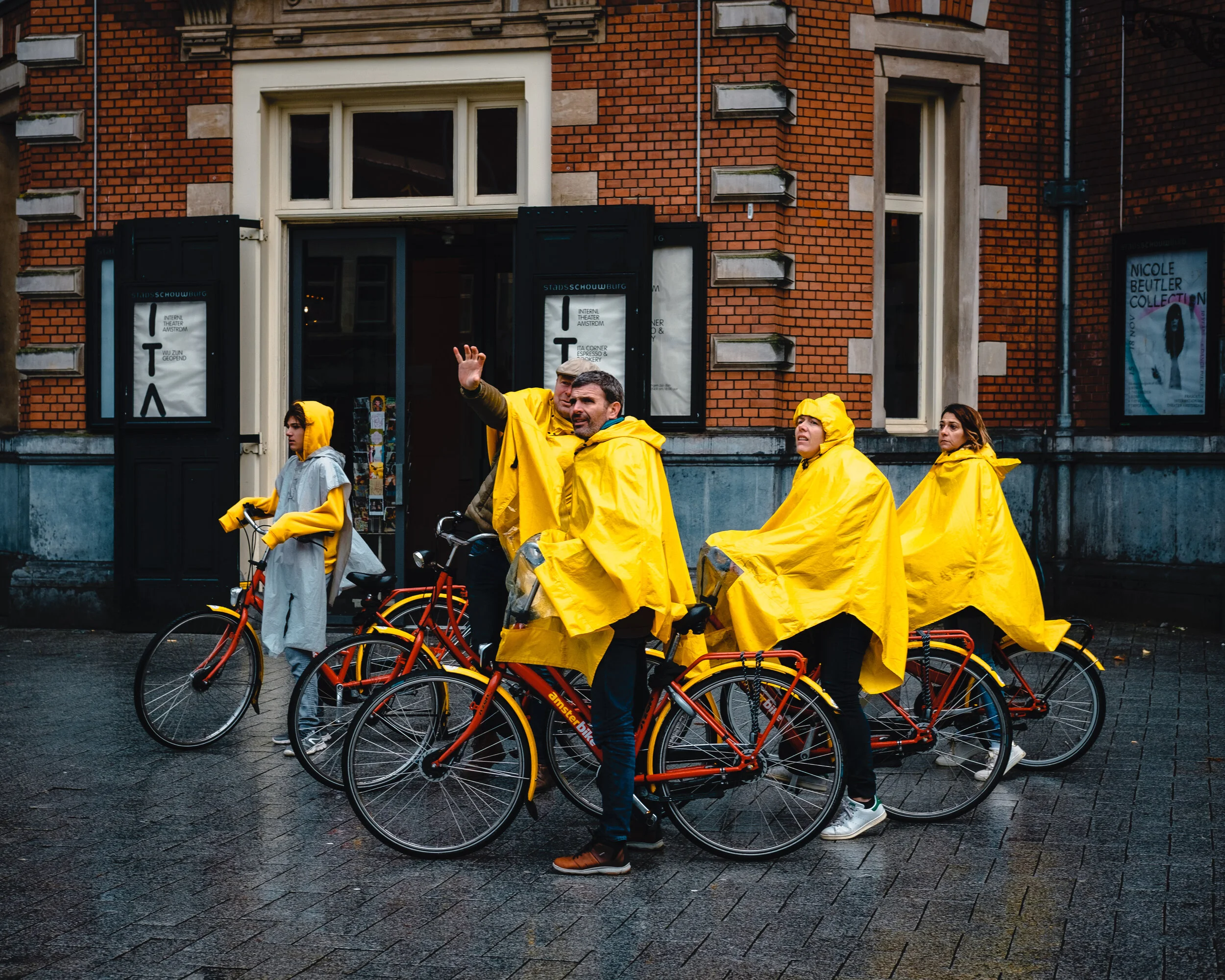Yellow persons in Amsterdam