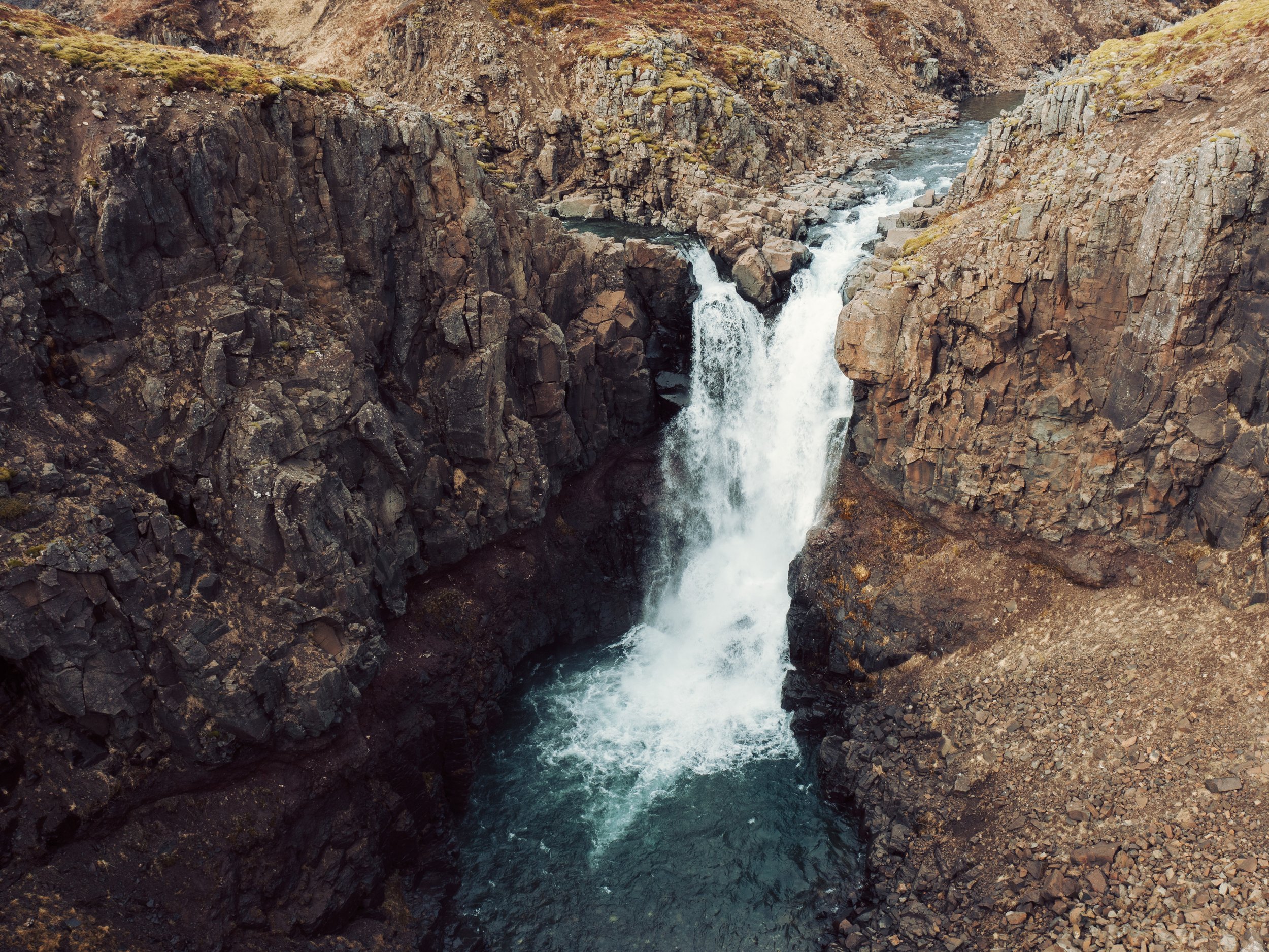 Waterfall in Bjarnadalsá