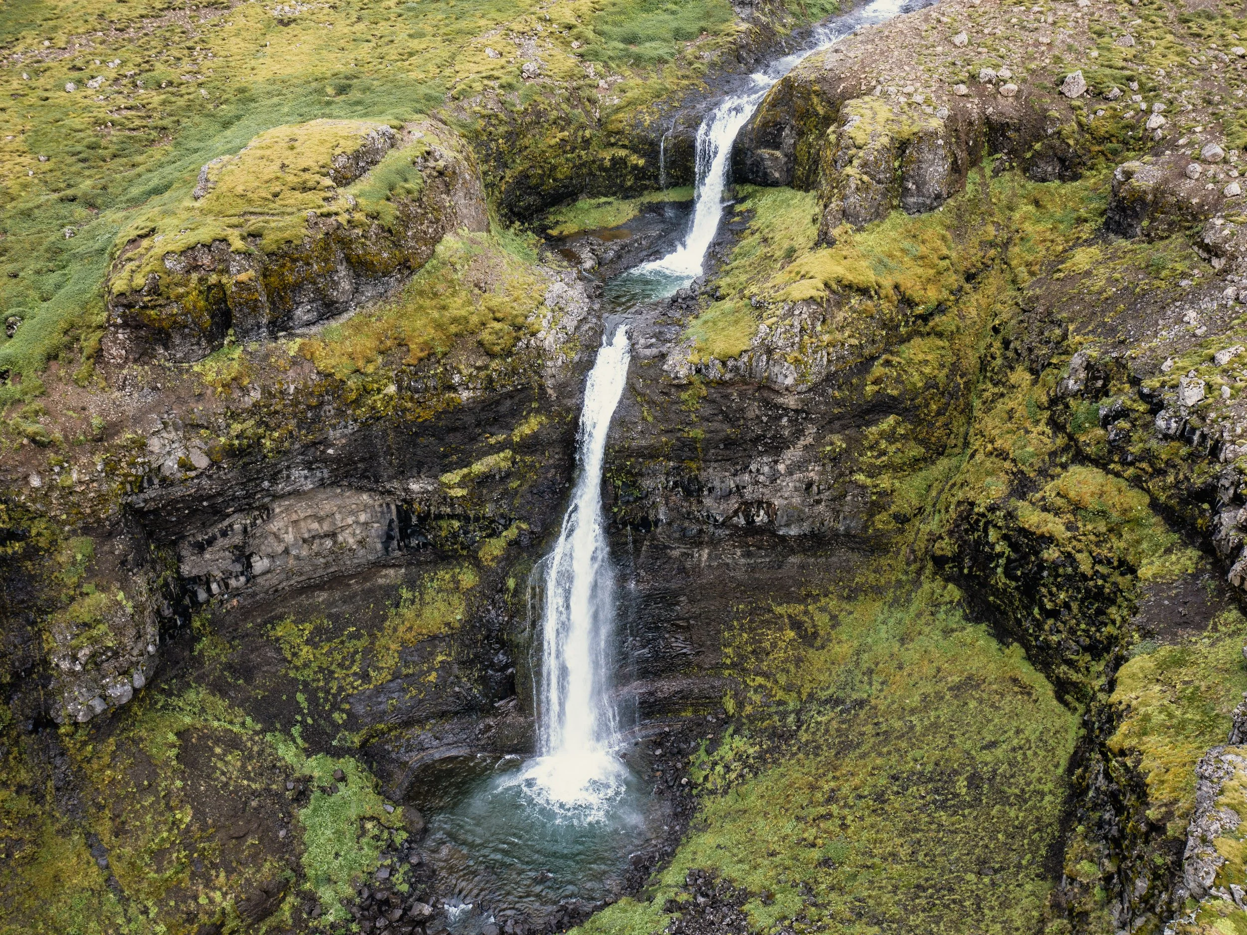 Upper waterfall in Fálkagil