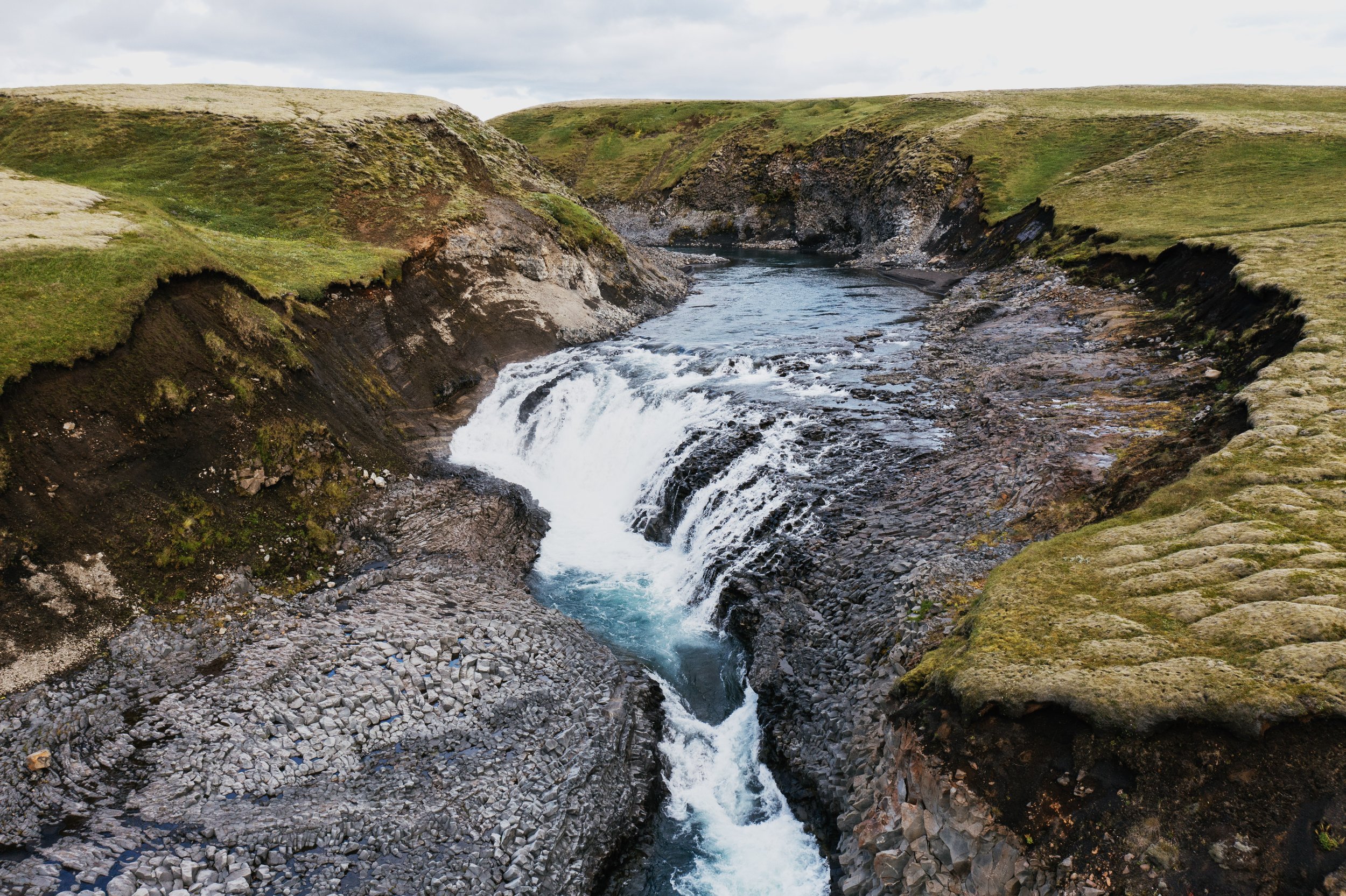 Waterfall in Grjótá