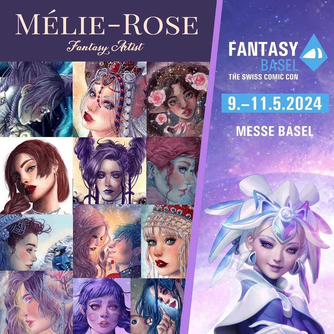 In a bit more than 2 weeks, I&rsquo;ll be at @fantasybasel ✨✨on booth 440 in the Artist Alley of Hall 2.1 ❤️

This is coming really fast ! All the new prints have being shipped to my place right now, I can&rsquo;t wait to see how they turned out 🤩

