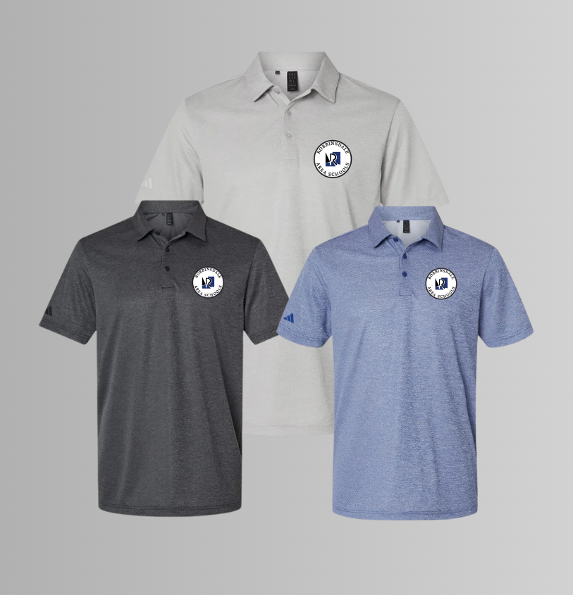 Men's Adidas Polo. Sleeve Robbinsdale Patch.