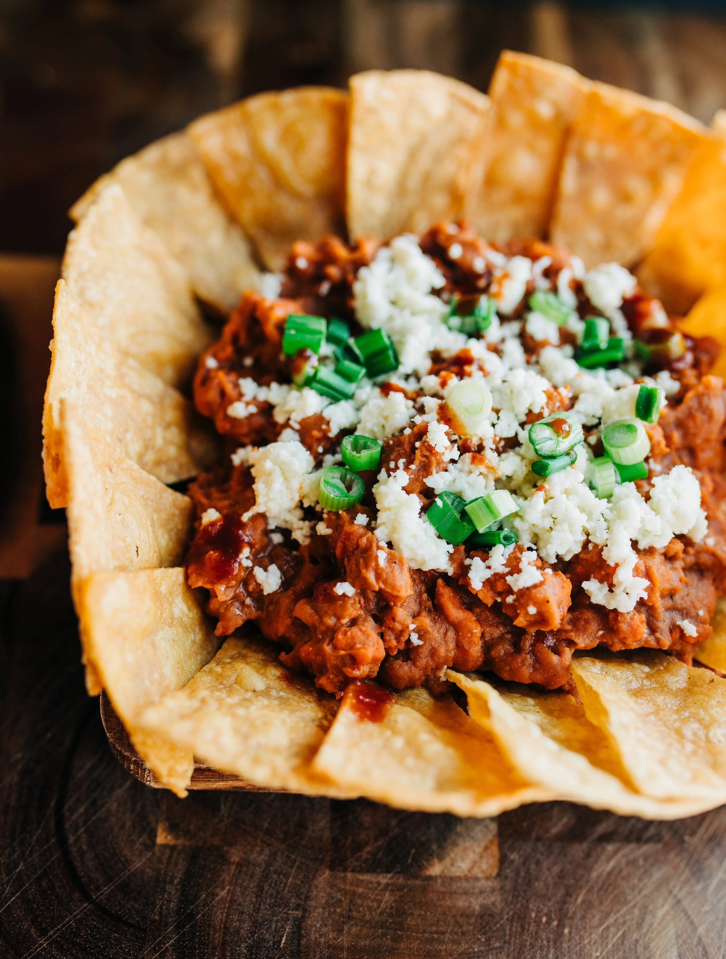 REFRIED BEANS DIP WITH MEXICAN SAUSAGE