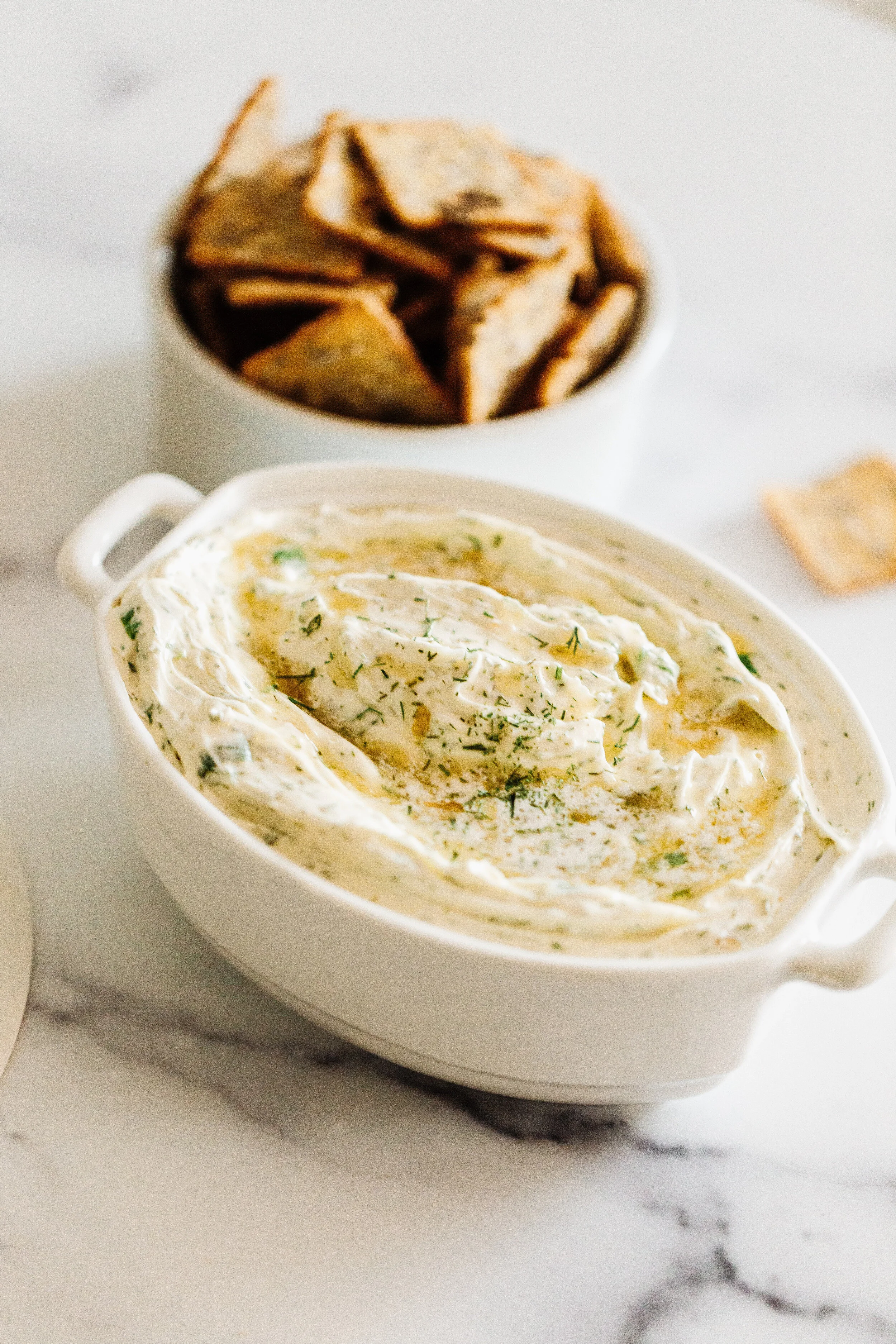 WHIPPED ROASTED GARLIC HONEY BUTTER WITH DILL