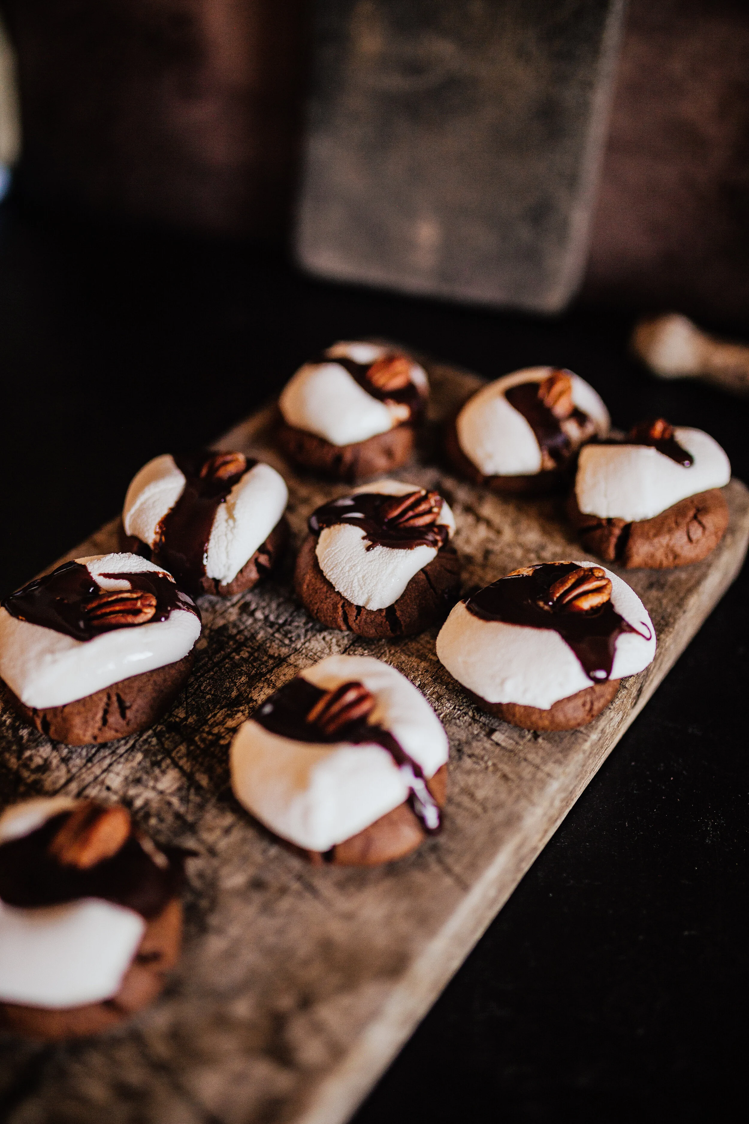 Chocolate Cookies with Melted Mallows and choclate sauce-2.jpg