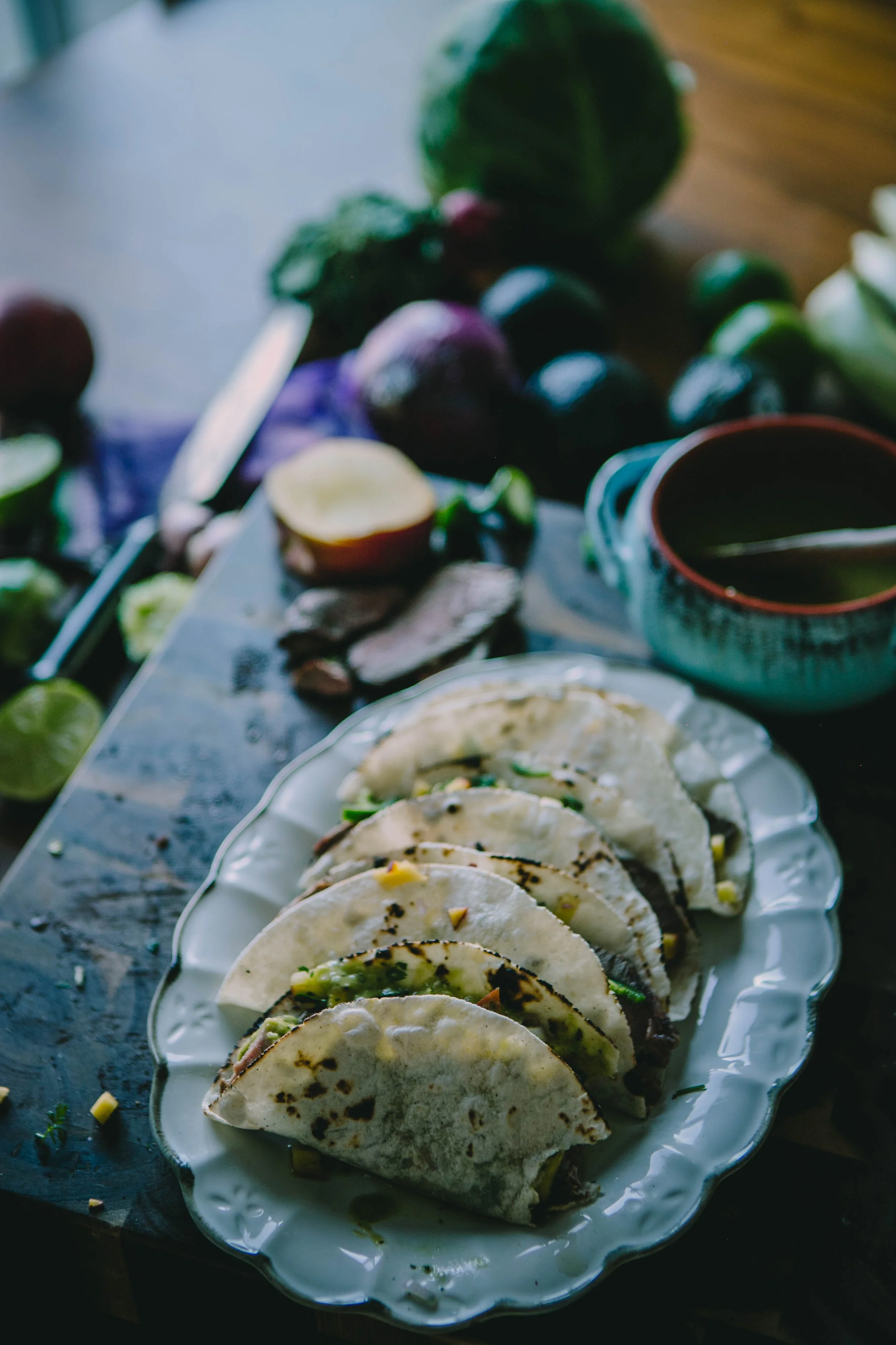 JALAPEÑO PEACH SALSA BEEF TACOS