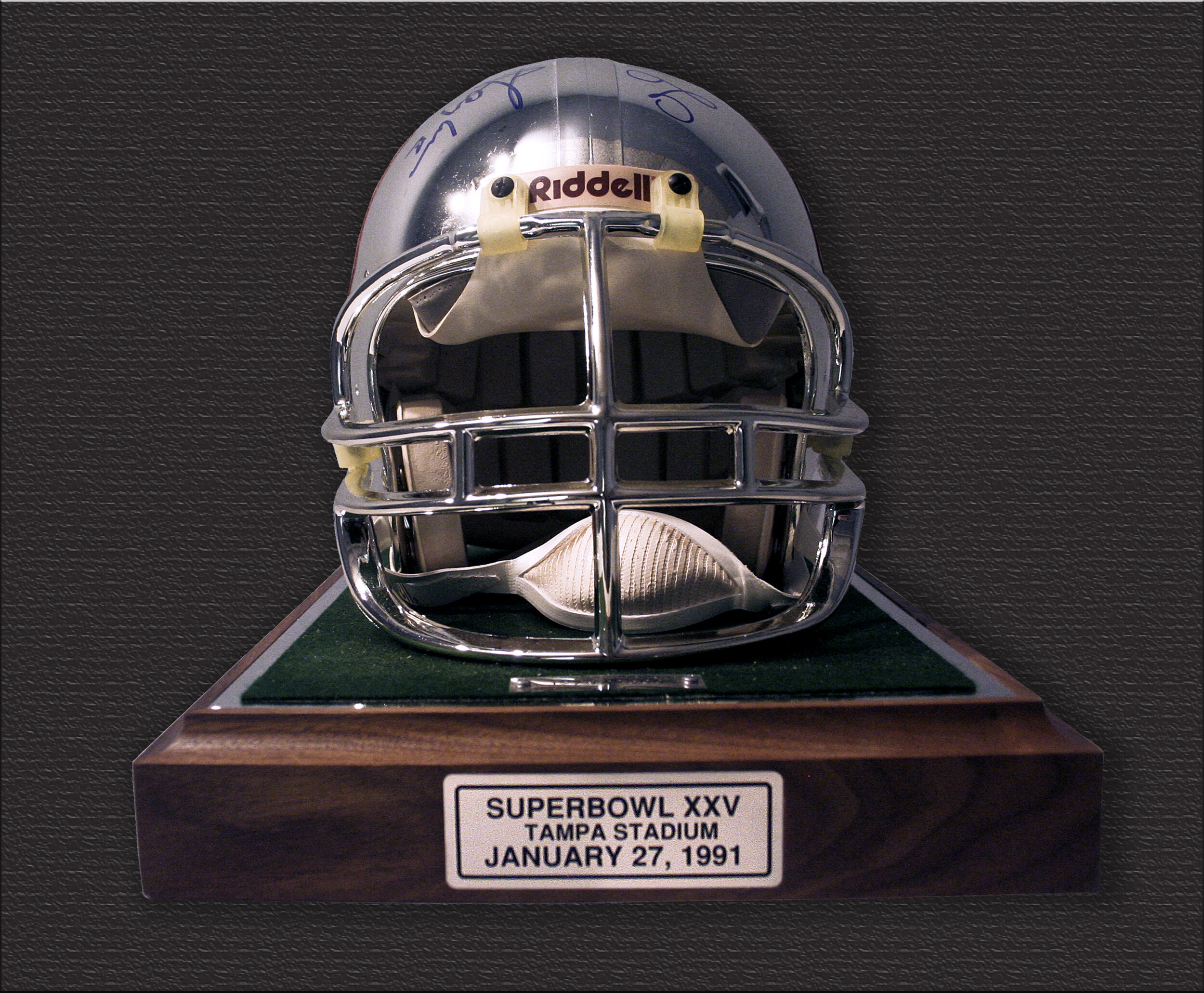 Limited Edition, Super Bowl XXV (25) Silver Anniversary Helmet