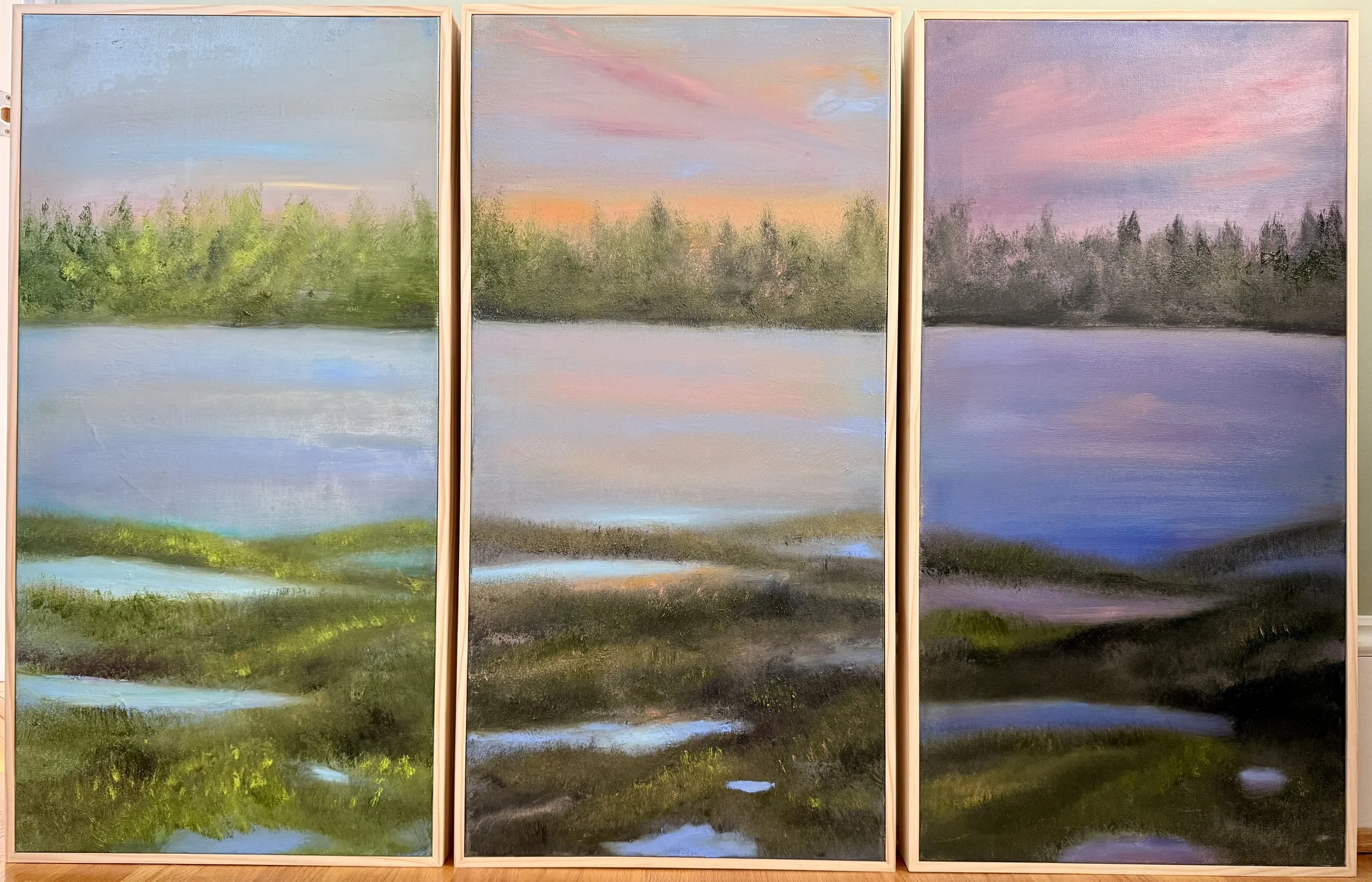 Going Going Gone -15x30 panels-Oil on Canvas