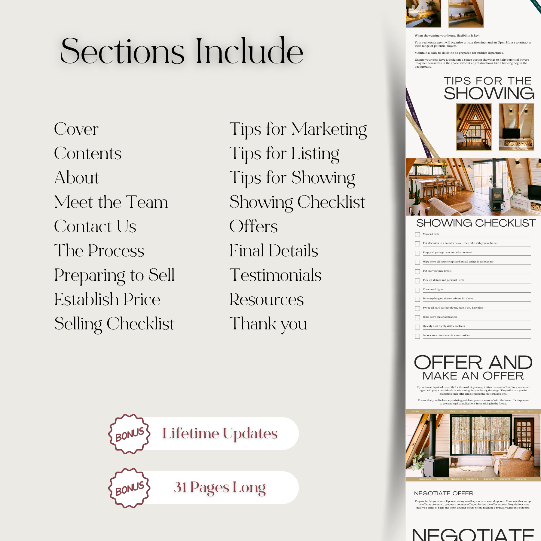 Save time with this customizable real estate sellers guide, a must-have for every realtor.